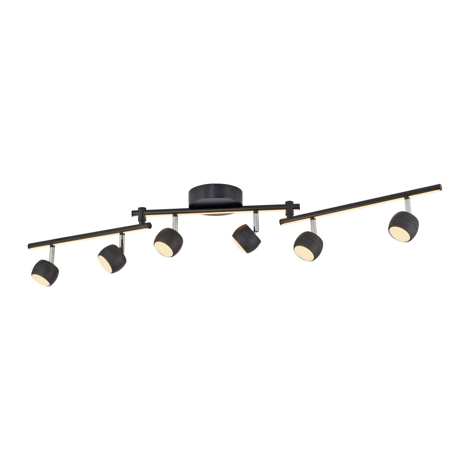 JUST LIGHT LED-Deckenleuchte 11403-18, 32W, 3000K, 37000lm, ww, IP20, schwarz