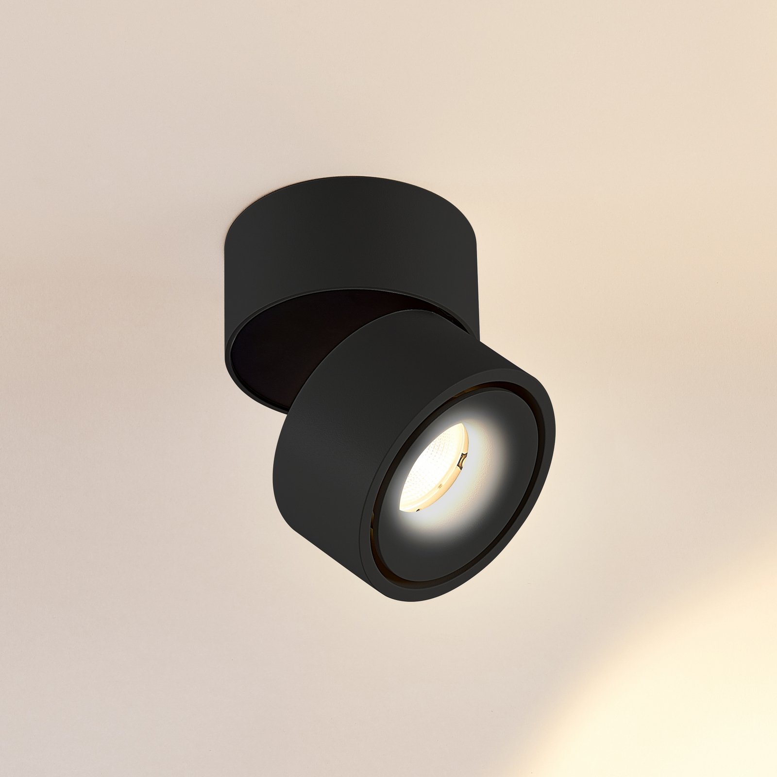 Arcchio LED-takspotlight Rotari, 6.1W, 1-ljus, svart