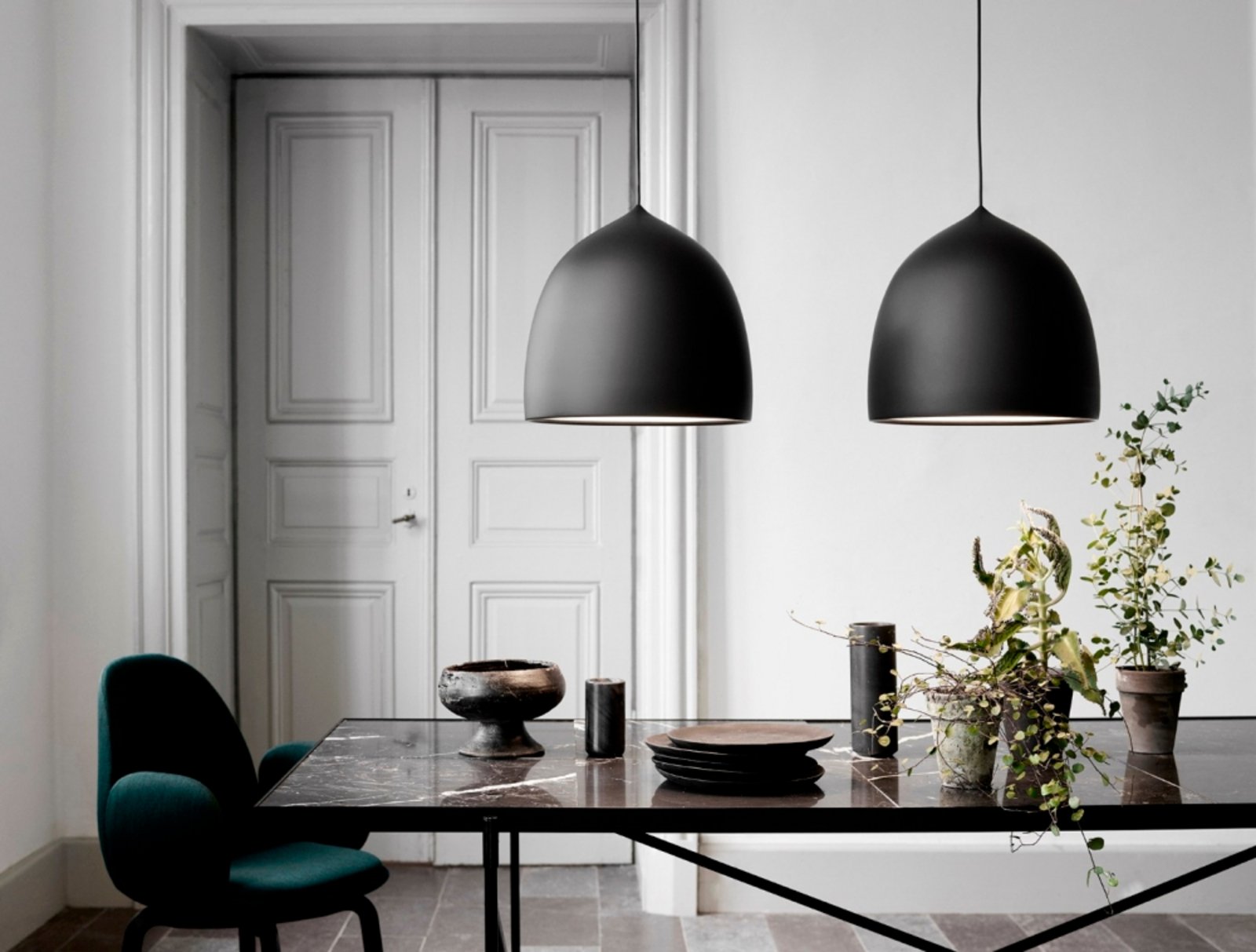 Suspence P2 Závěsná Lampa Matte Black - Fritz Hansen