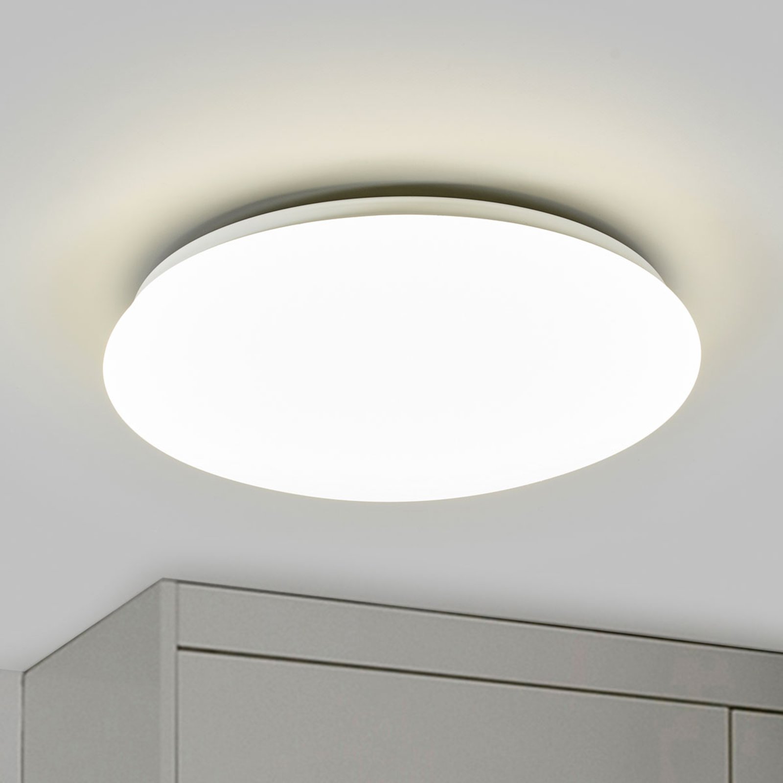 boete krant Lijkenhuis Philips Suede - ronde LED plafondlamp, Ø 38 cm | Lampen24.nl