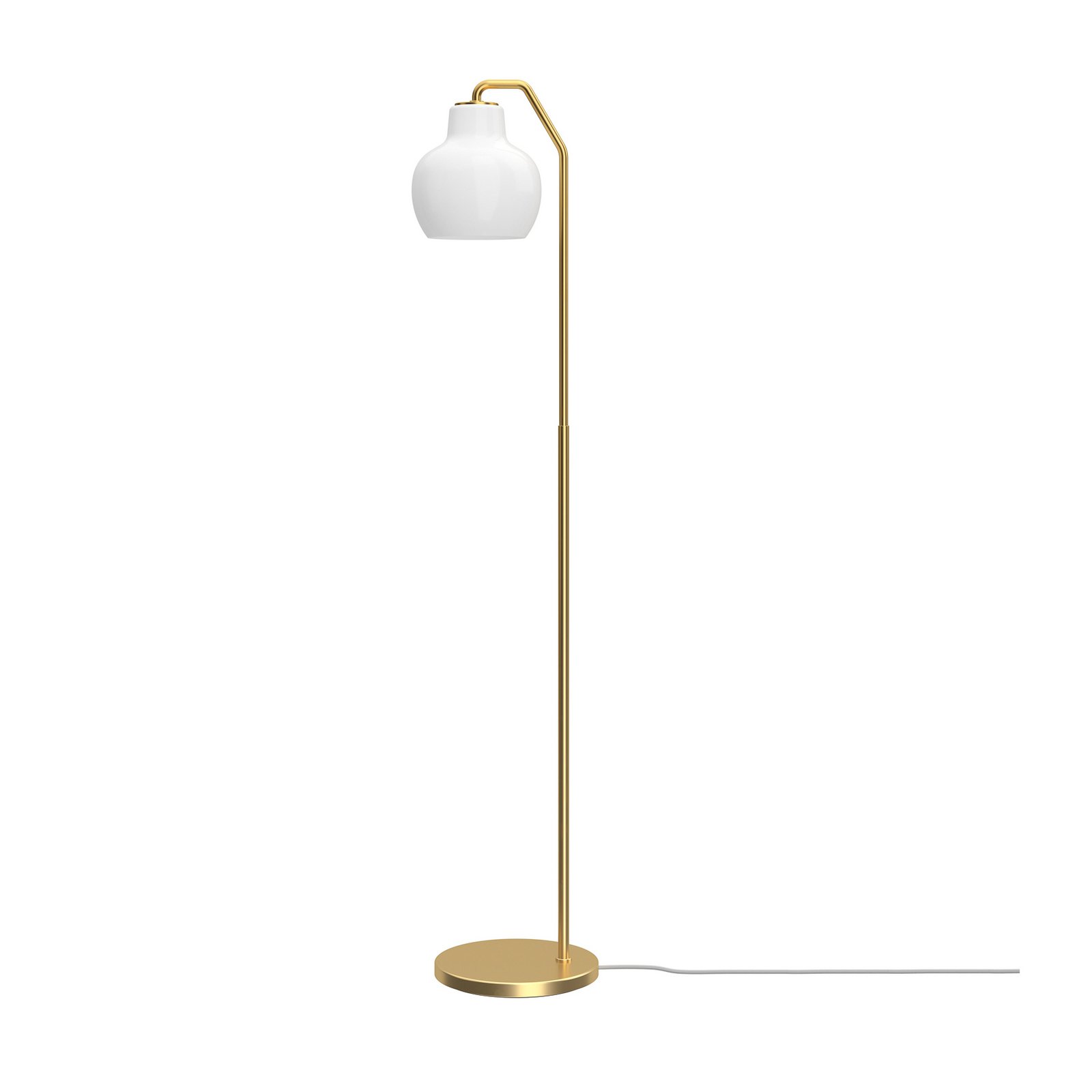 Louis Poulsen Standleuchte VL Ring Crown, weiß/messing, E14