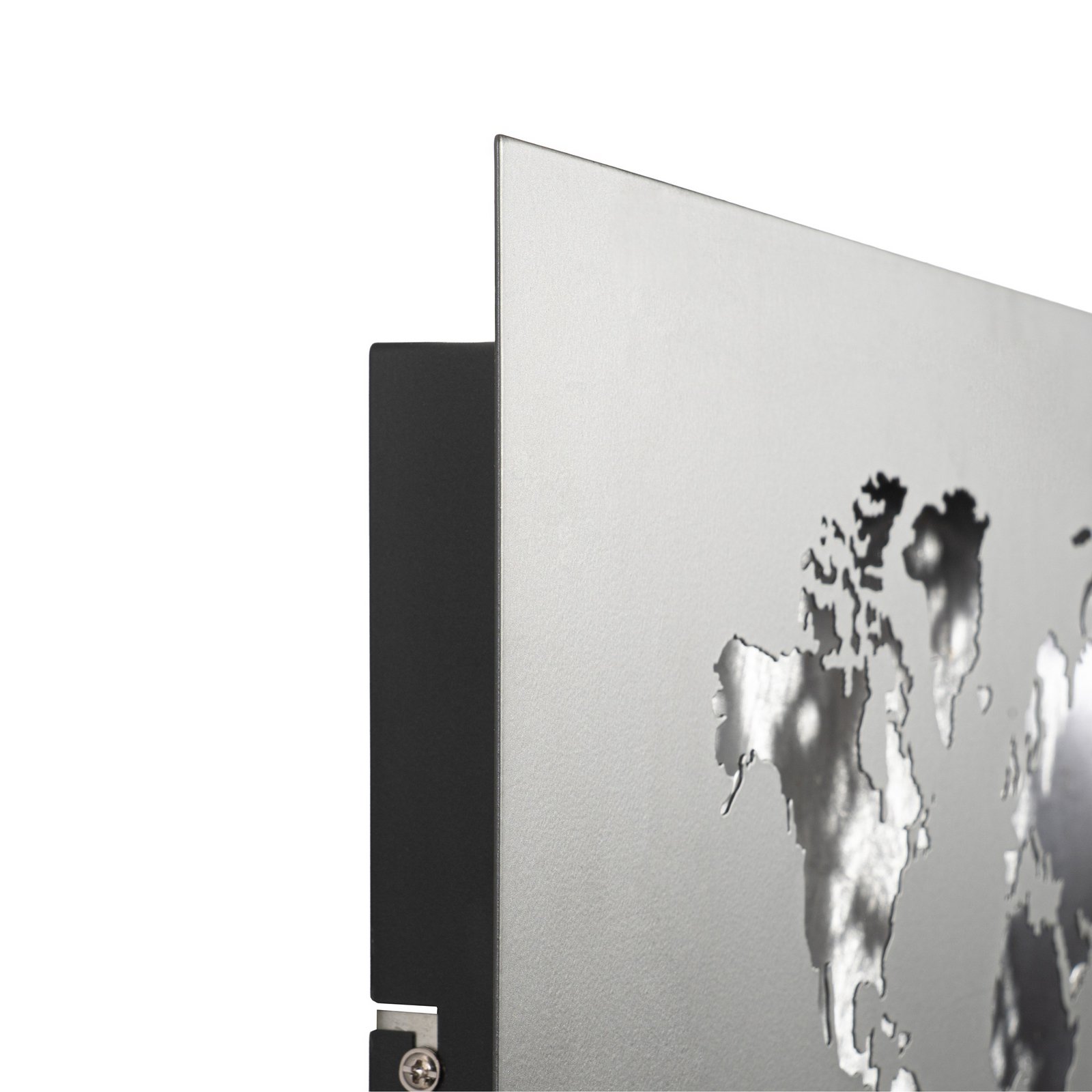 Lucande LED-Wandleuchte World, anthrazit/silber, 60cm x 30cm Lucande LED-Wandleuchte World, anthrazit/silber, 60cm x 30cm