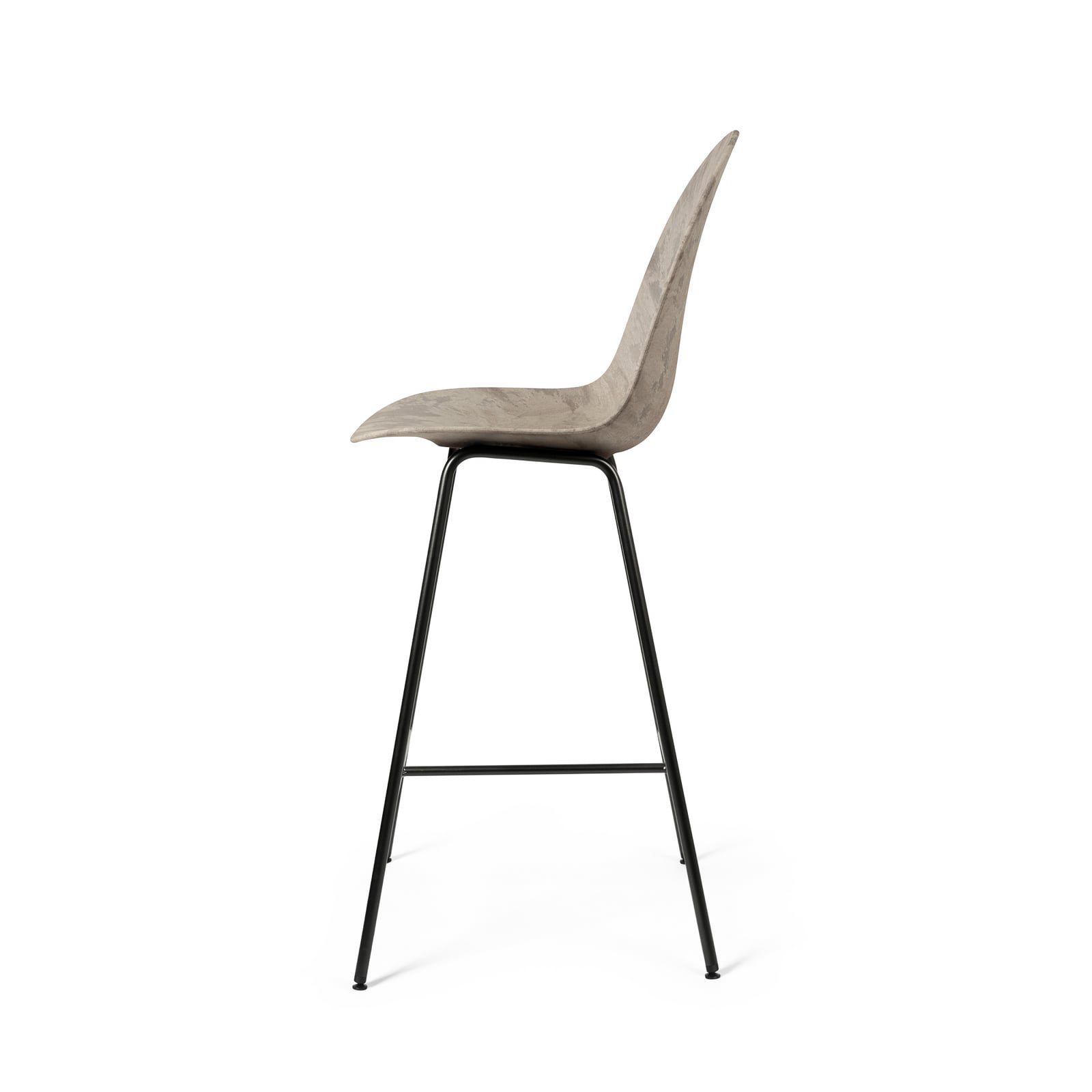 Tabouret de bar Eternity, gris, acier, hauteur 111,5 cm - Mater