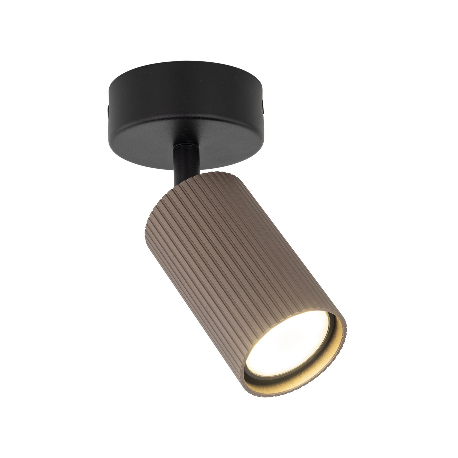 Spot pour plafond Tune, à 1 lampe, marron, métal, Ø 15 cm, GU10 Spot pour plafond Tune, à 1 lampe, marron, métal, Ø 15 cm, GU10