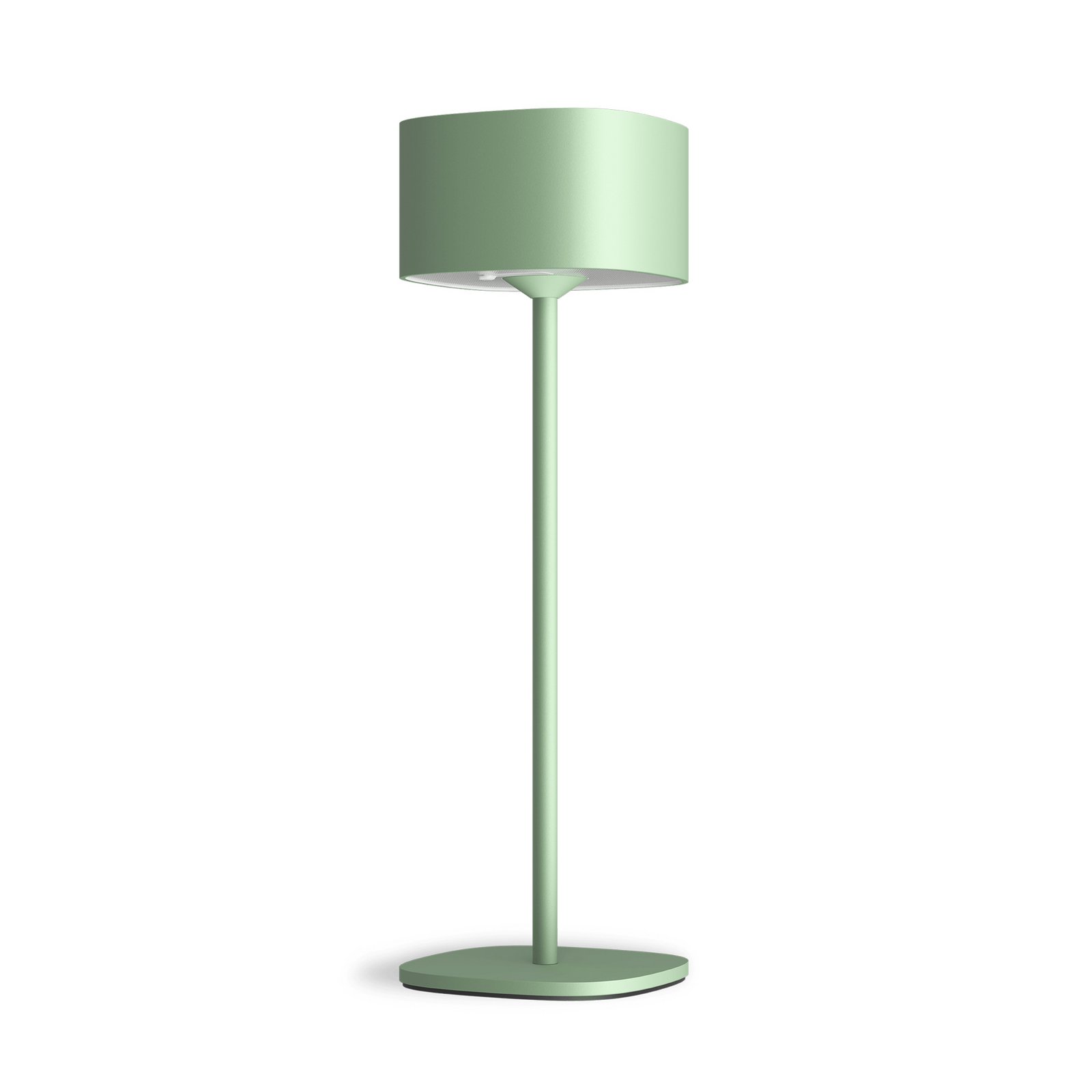 Calex LED-Akku-Tischleuchte Serino, grün, Aluminium, 2.700 K
