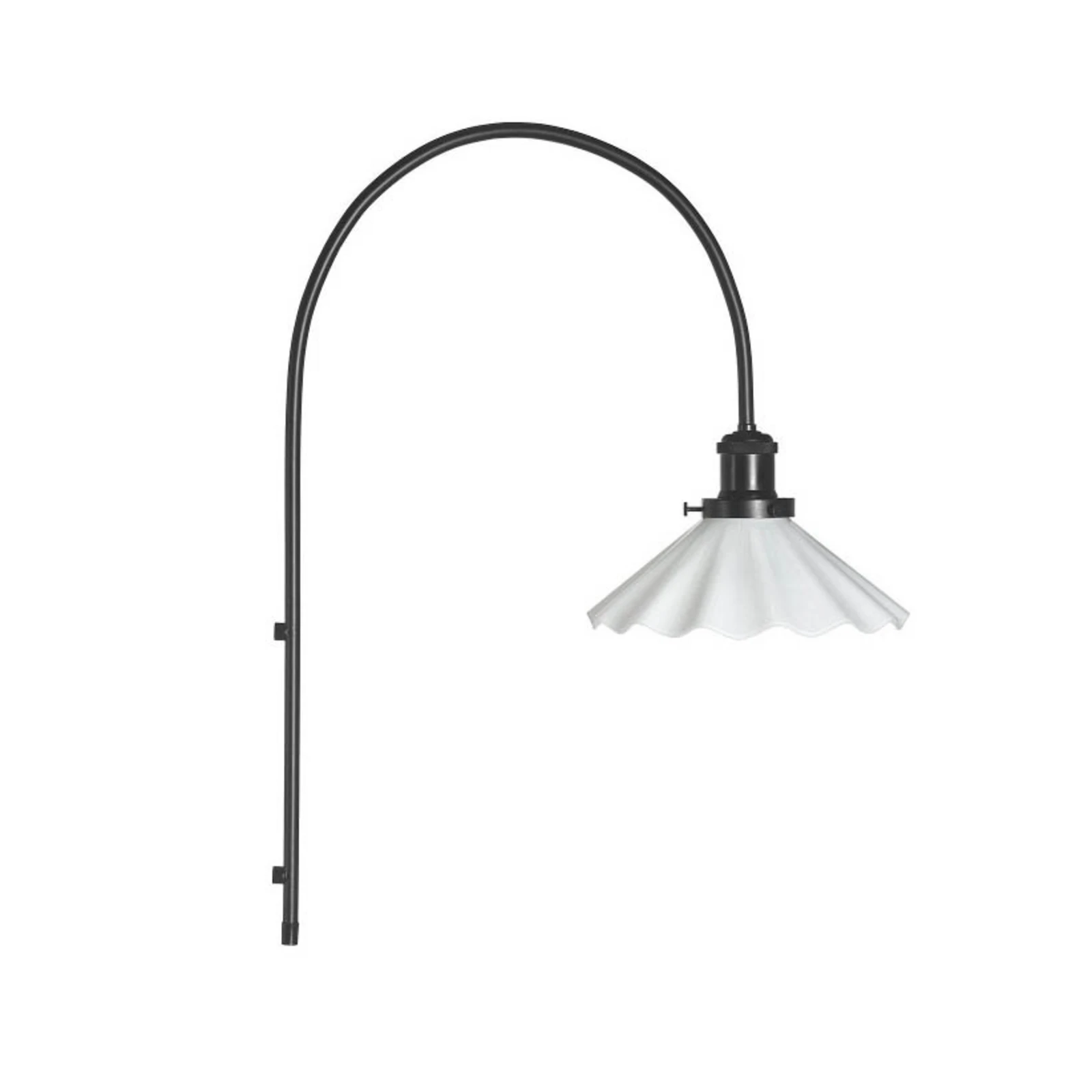 PR Home nástěnné svítidlo August, opál, zvlněné sklo, Ø 25 cm