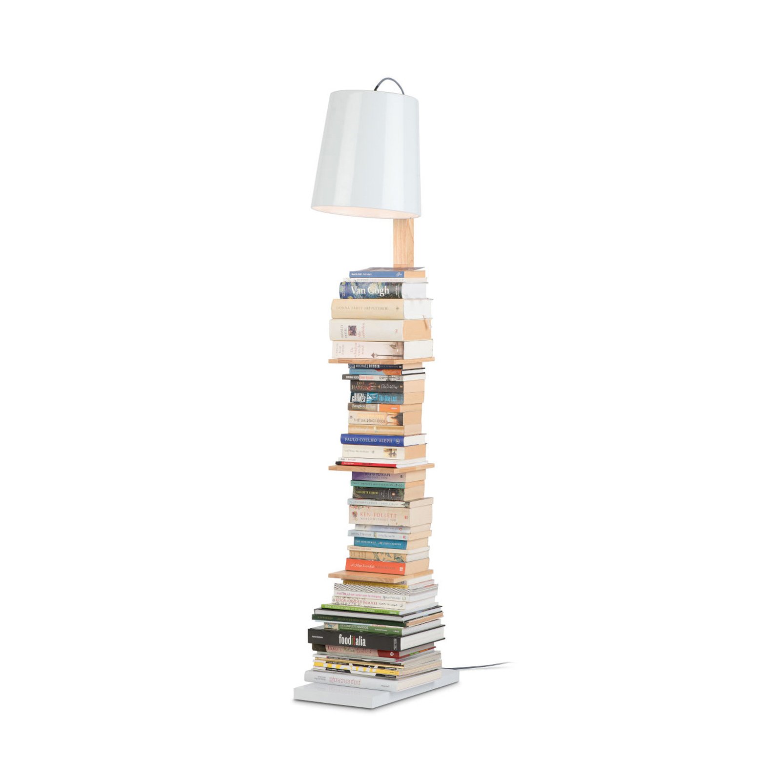 It's about RoMi Cambridge vloerlamp, hout/wit