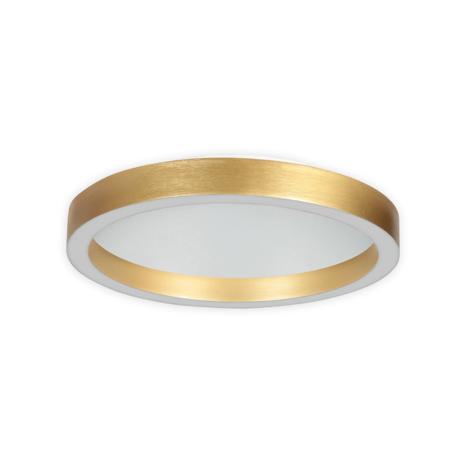Plafonnier LED Ringlux doré, Ø 40 cm, métal, 2 700 K