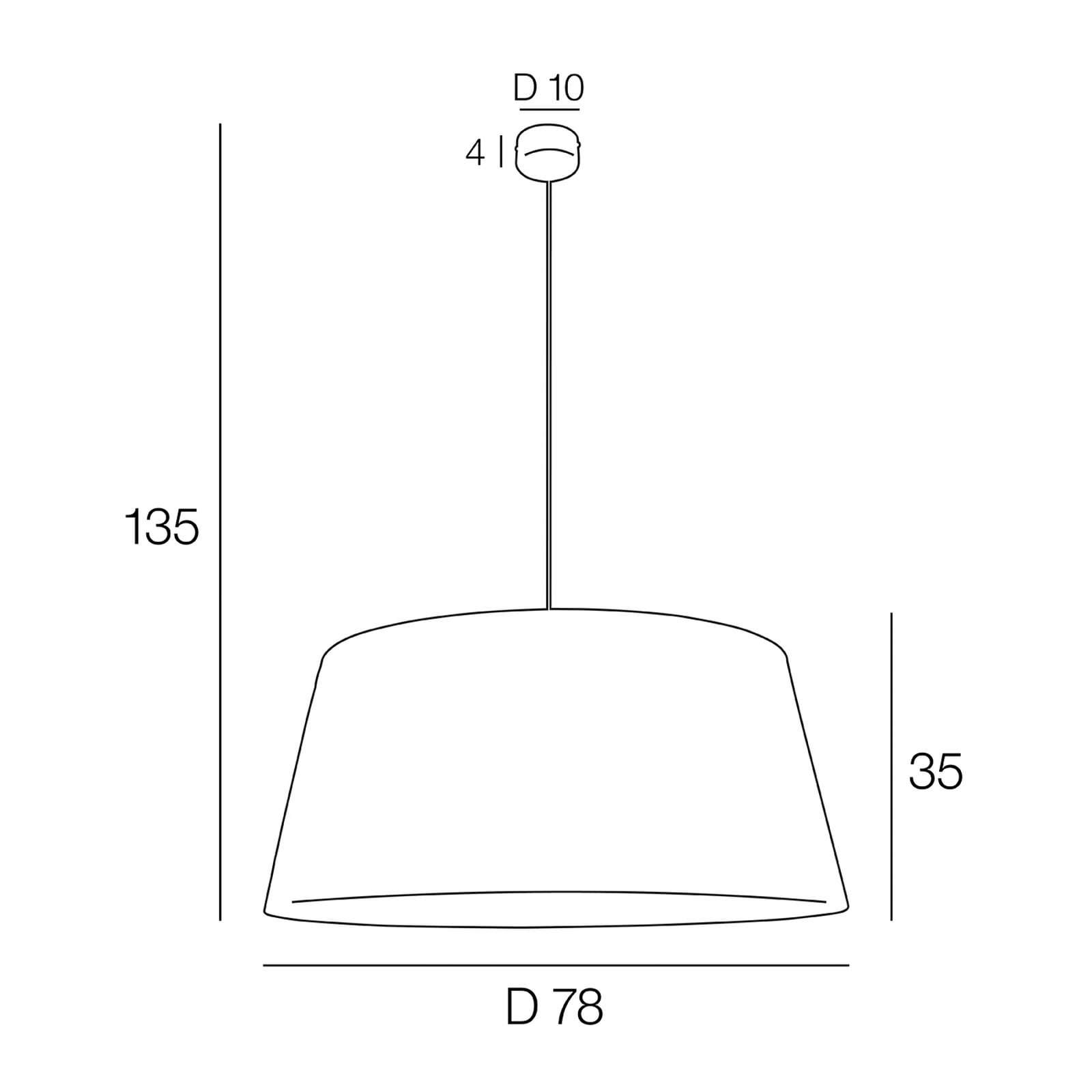 Lampada a sospensione Tambour pyla Ø 78 cm in lino/cotone - COREP SAS