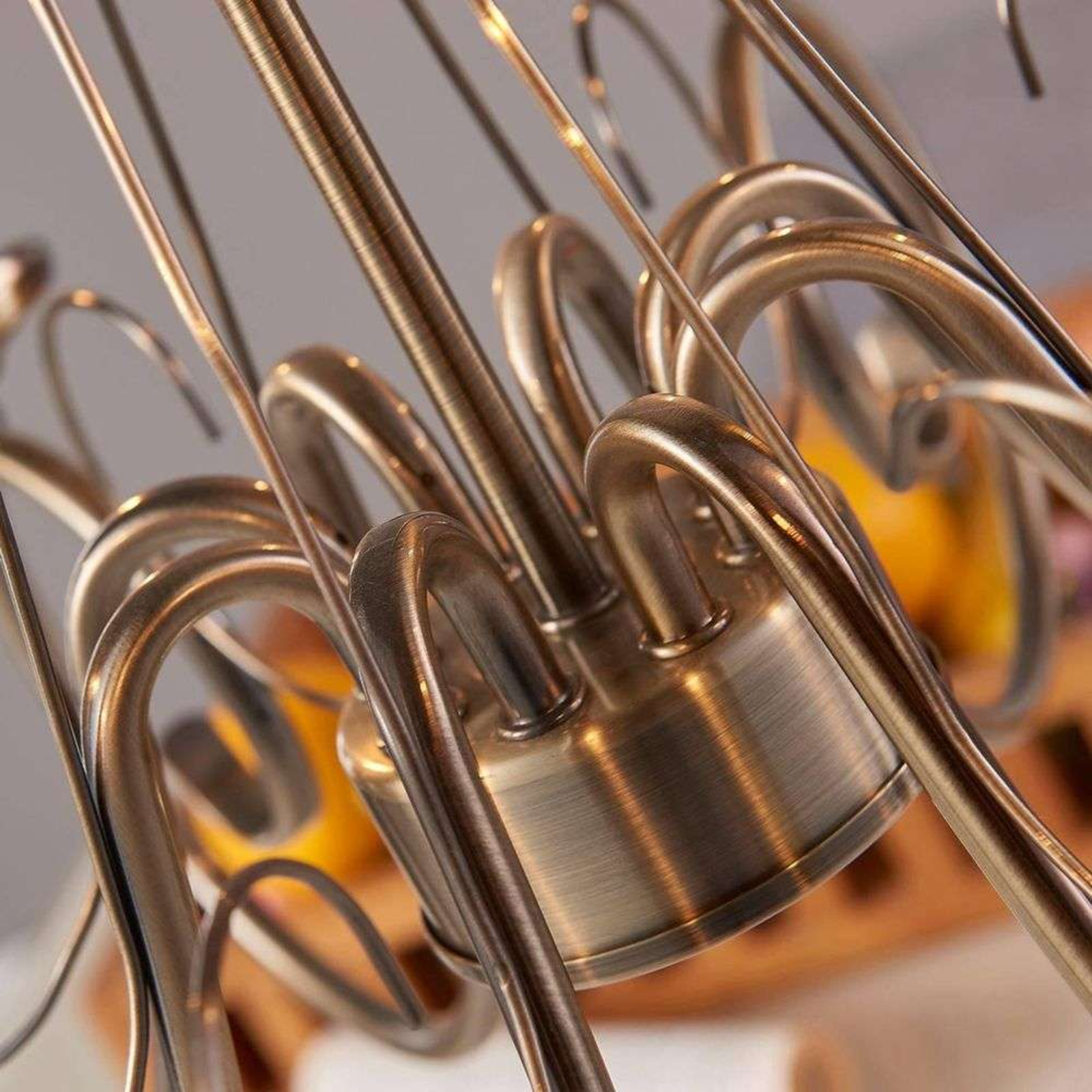 Marnia 8 Kroonluchter Antique Brass - Lindby