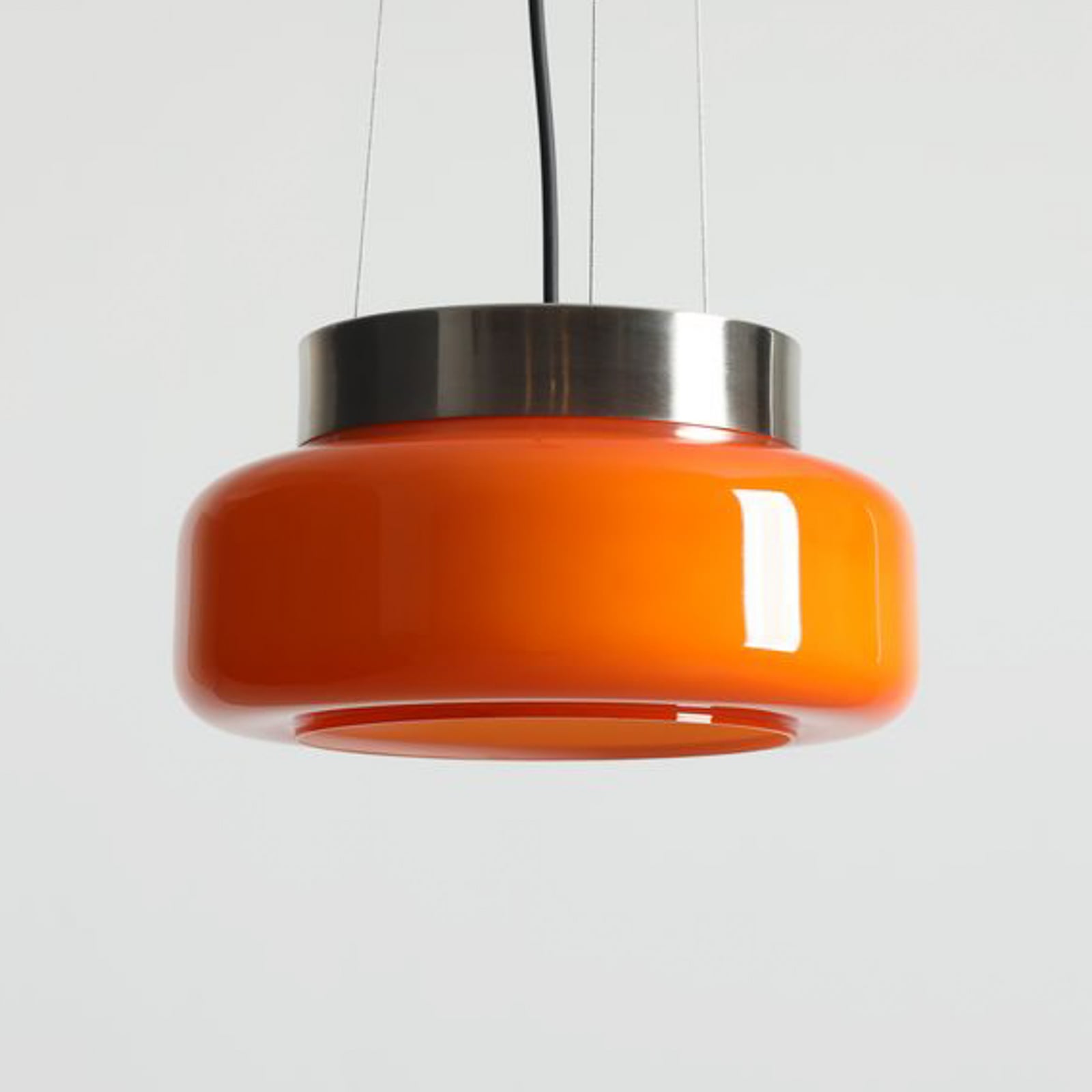 Viseća lampa BonBon, narančasta, Ø 25 cm, staklo - Aldex