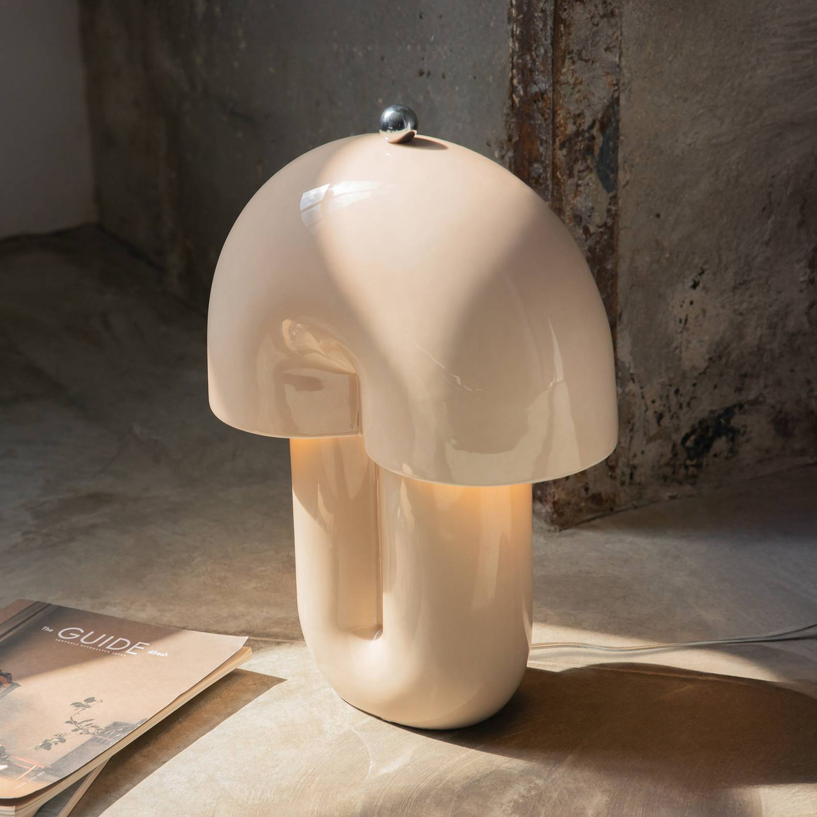 Lampa stołowa LED Hope, beżowa, ceramiczna, wysokość 35 cm, 3000 K