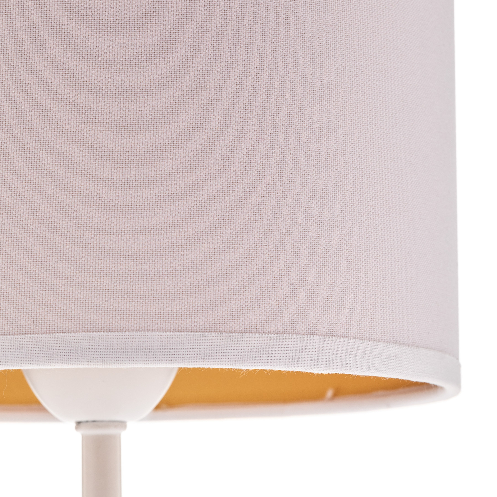 Lampa stołowa Roller biała/złota, wysokość 30cm