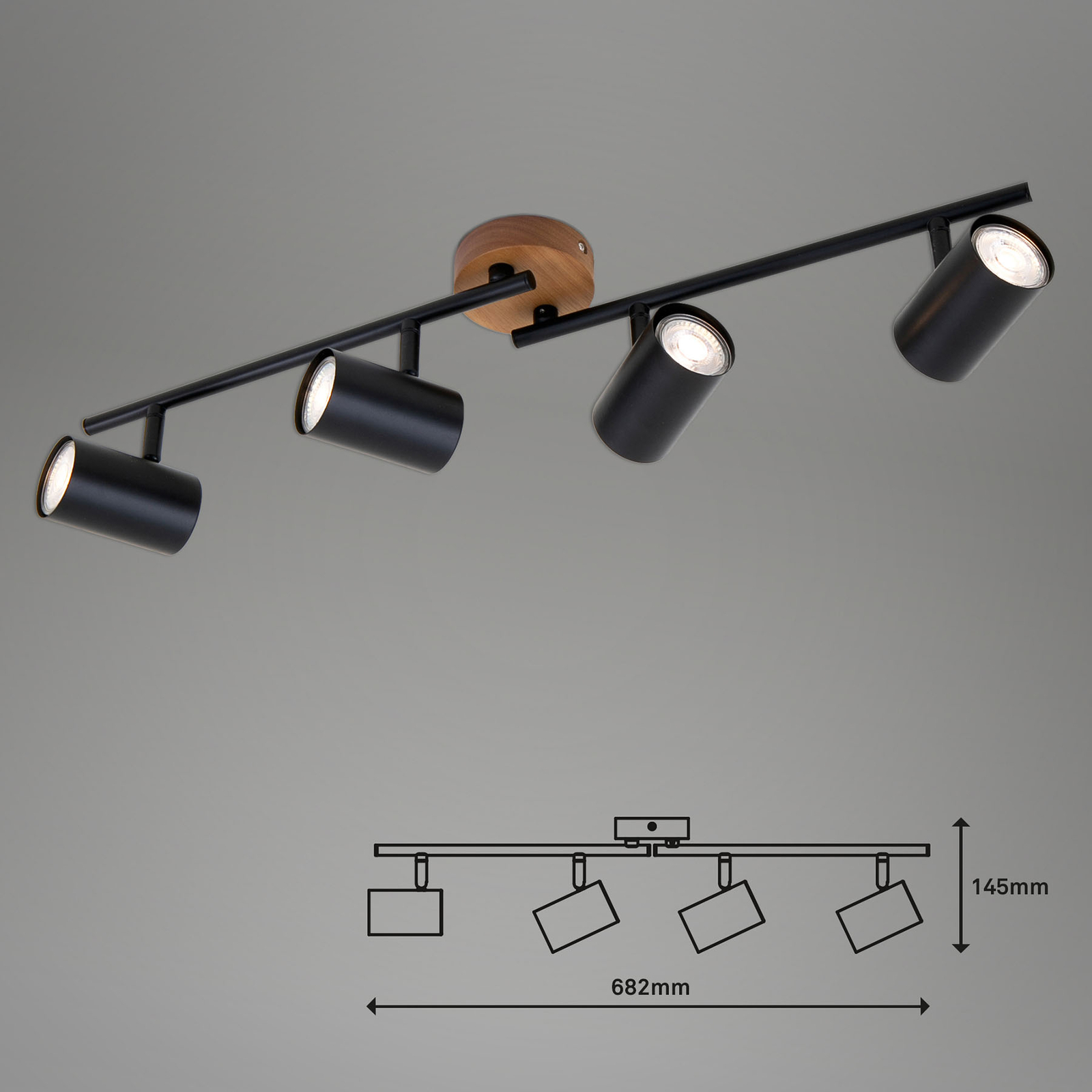 Wood & Style 2920 stropní reflektor, čtyři zdroje