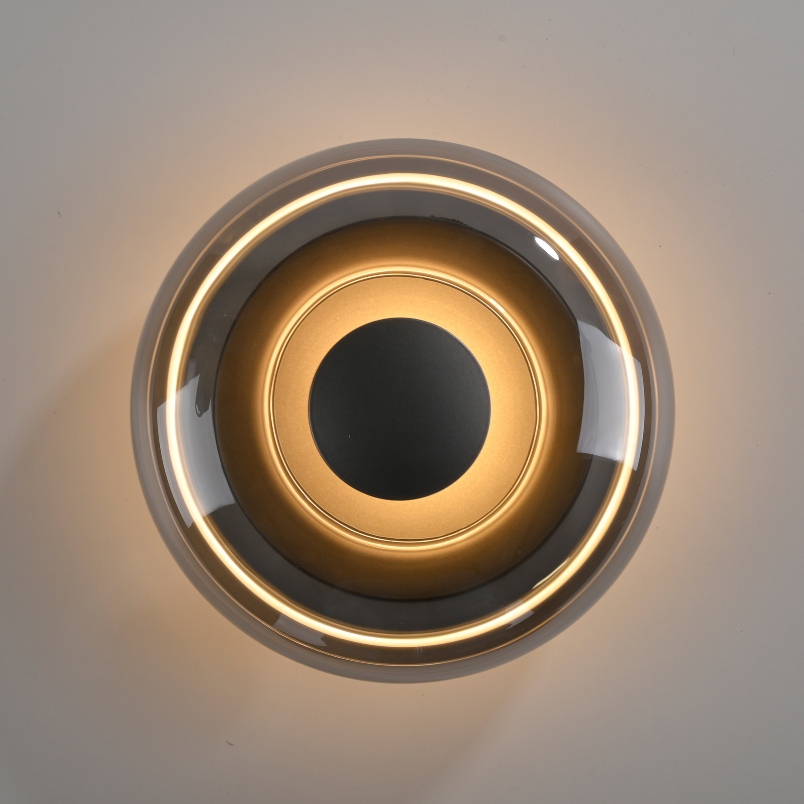 SCHÖNER WOHNEN plafoniera LED Posh, vetro fumé, 3.000 K SCHÖNER WOHNEN plafoniera LED Posh, vetro fumé, 3.000 K