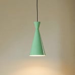 Hänglampa Glenora, mintgrön/vit, metall, Ø 18 cm