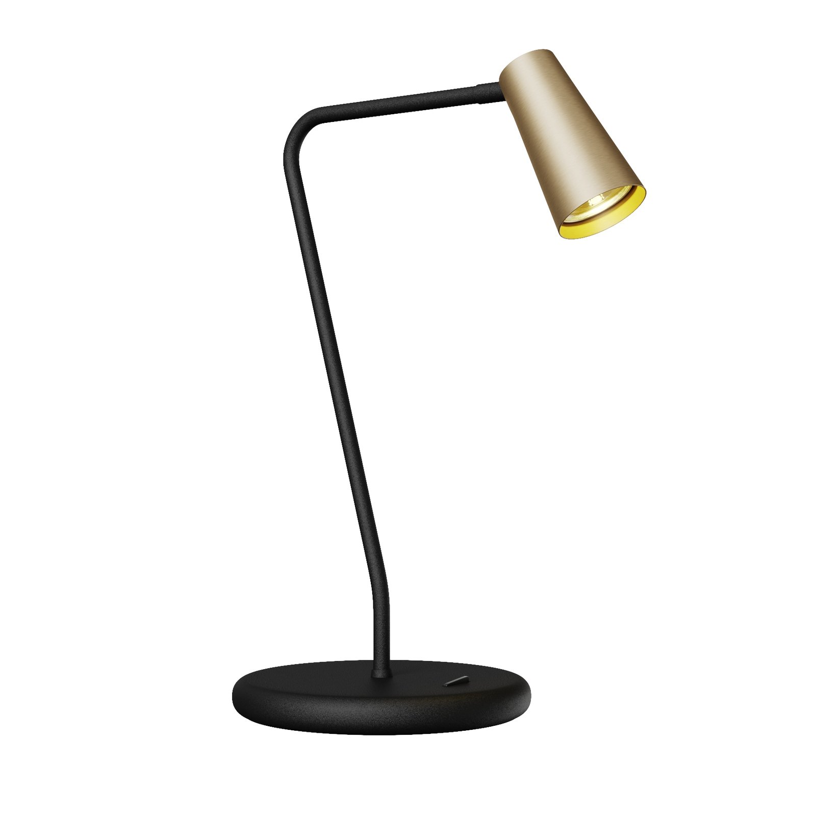 Lucande Angelina lampa stołowa, mosiężno-złota