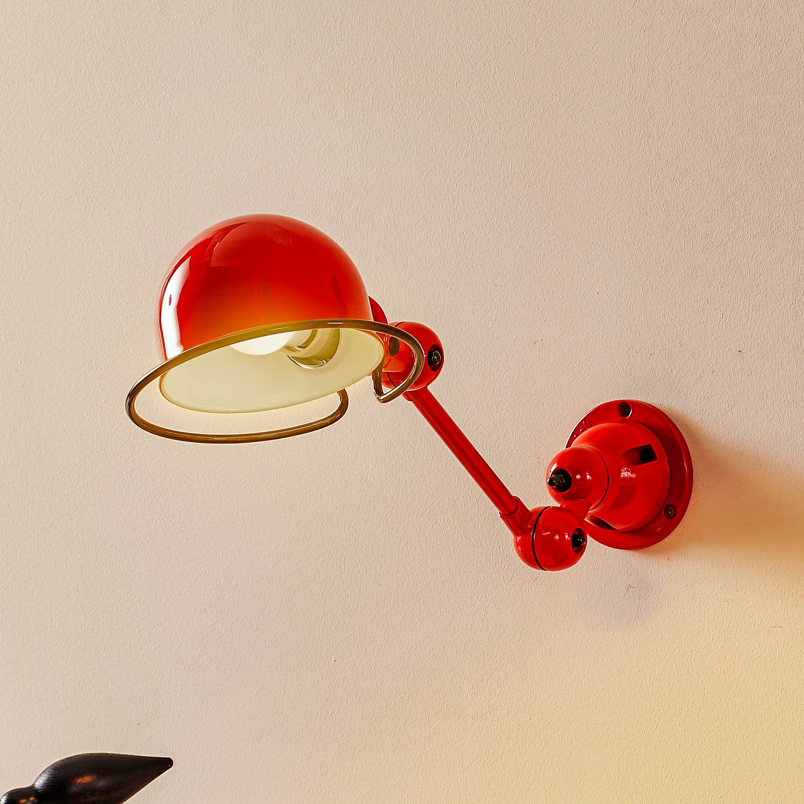 Jieldé Loft D2501 flexibele wandlamp, rood