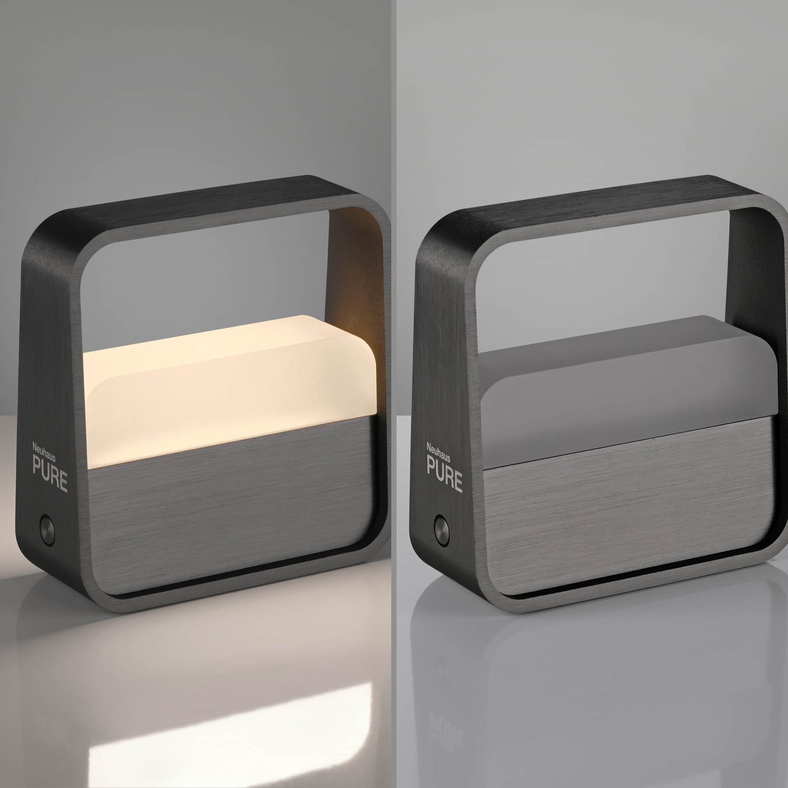 Lampe à poser LED rechargeable Go, grise, en aluminium - PURE Lampe à poser LED rechargeable Go, grise, en aluminium - PURE