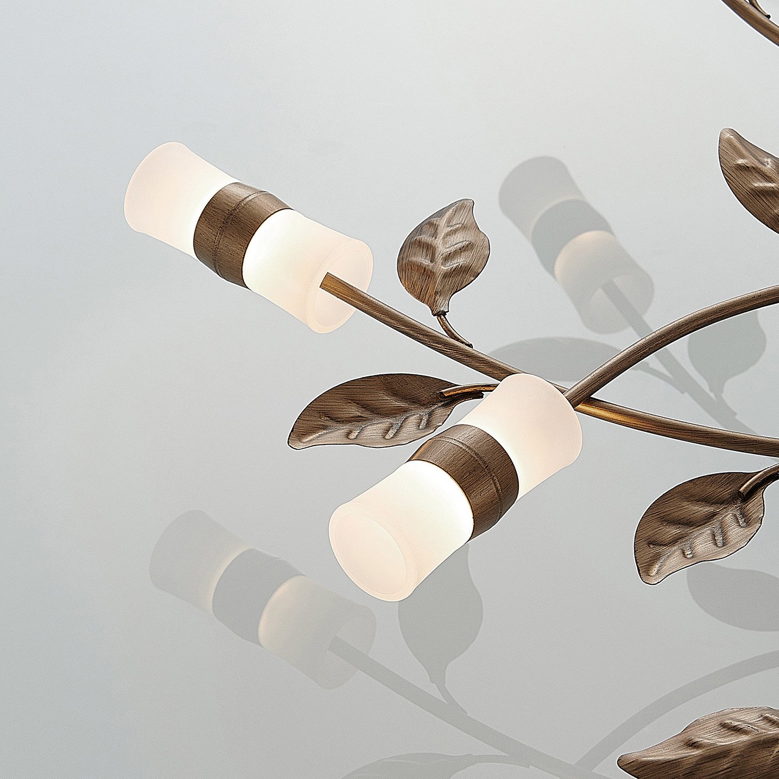 Lindby Bentas plafonnier LED en métal, bronze