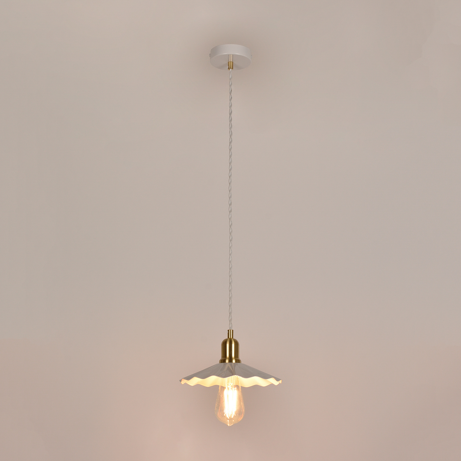 Lampa za vješanje Suzette, bijela, Ø 22 cm - Corep SAS