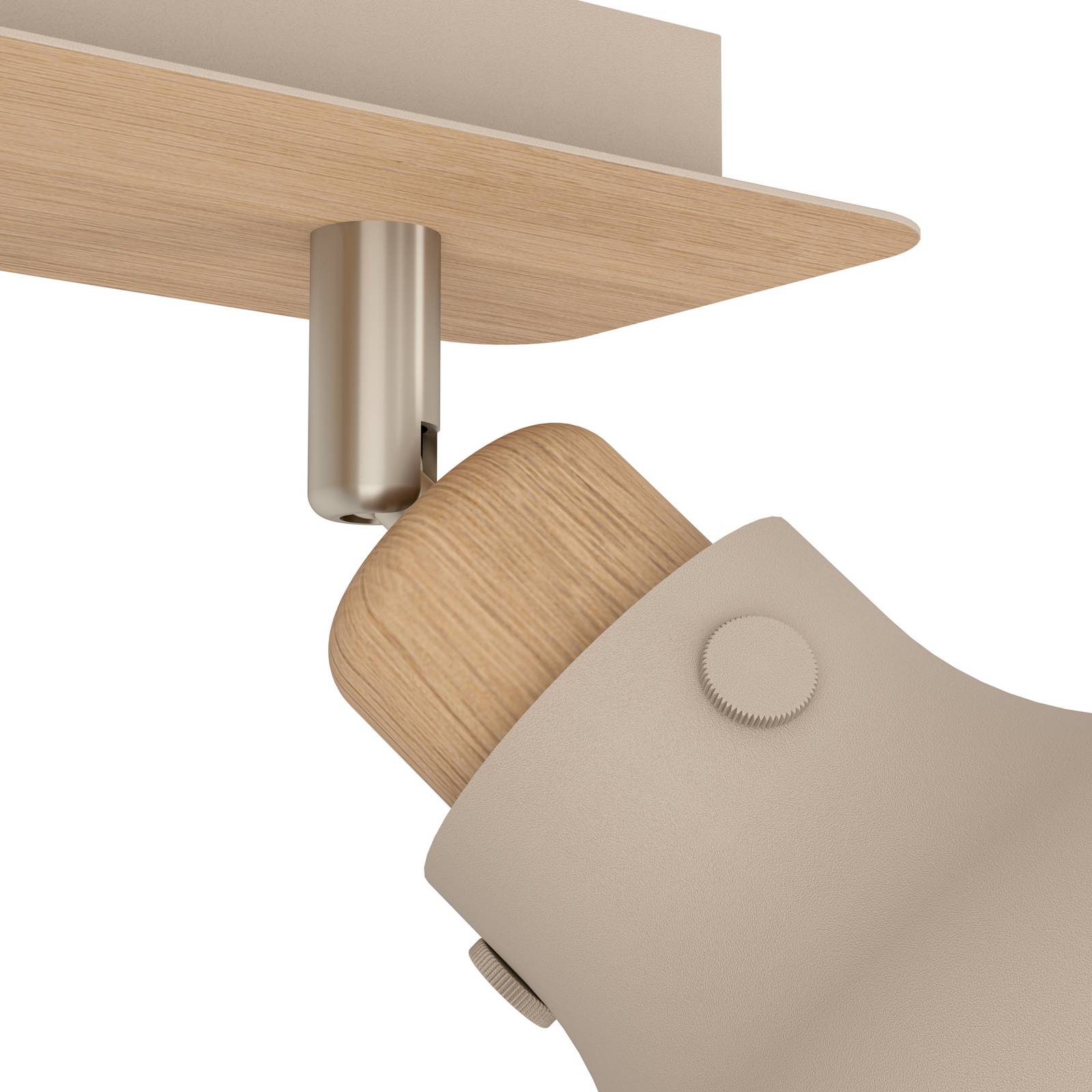 Lampa sufitowa Arrecife piaskowa/drewno, 2-pkt.