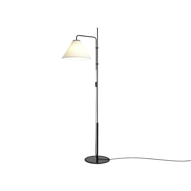 MARSET - Funiculi Fabric Lampadaire Noir-Blanc