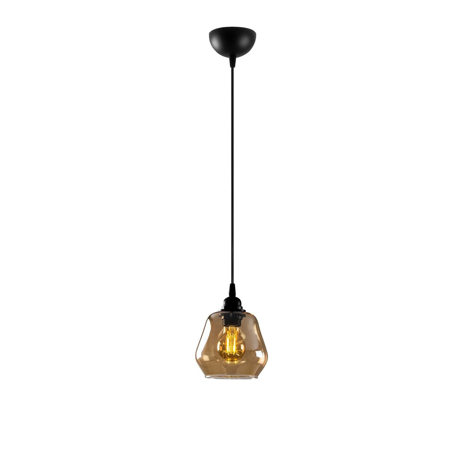 Viseća lampa Gold 030, zlato-prozirno staklo Ø 15 cm 1 žarulja