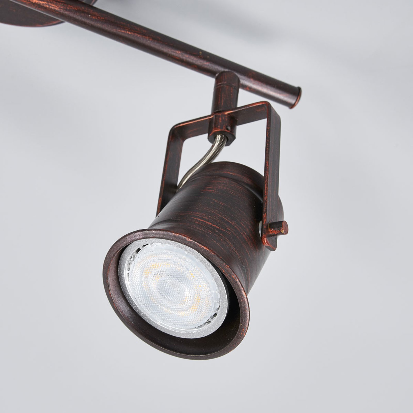 Cansu - 2-lamps plafondlamp, bruin-goud