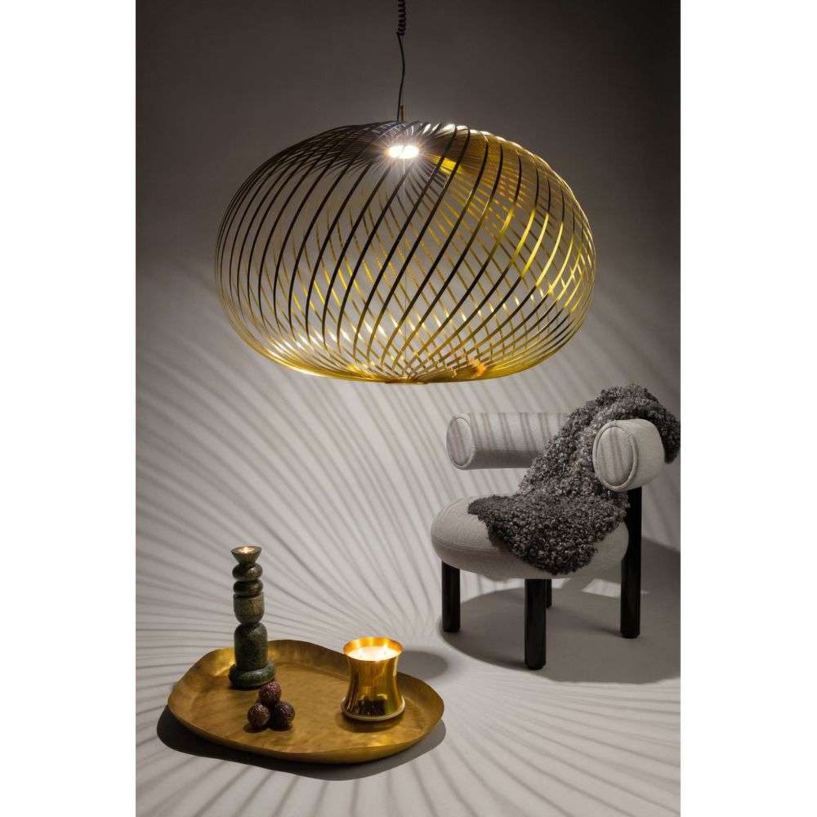 Spring Lustră Pendul Large Brass - Tom Dixon