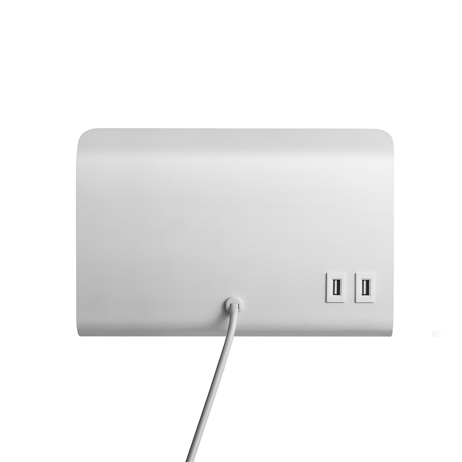 Aplique Logi con estante y conector USB, blanco