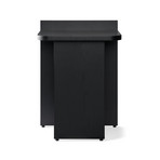 Mesita auxiliar Ismo, negra, 56 cm, chapado de roble - GEJST