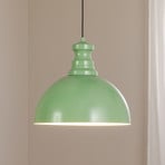 Pendellampe Kure, mintgrønn, metall, Ø 40 cm E27