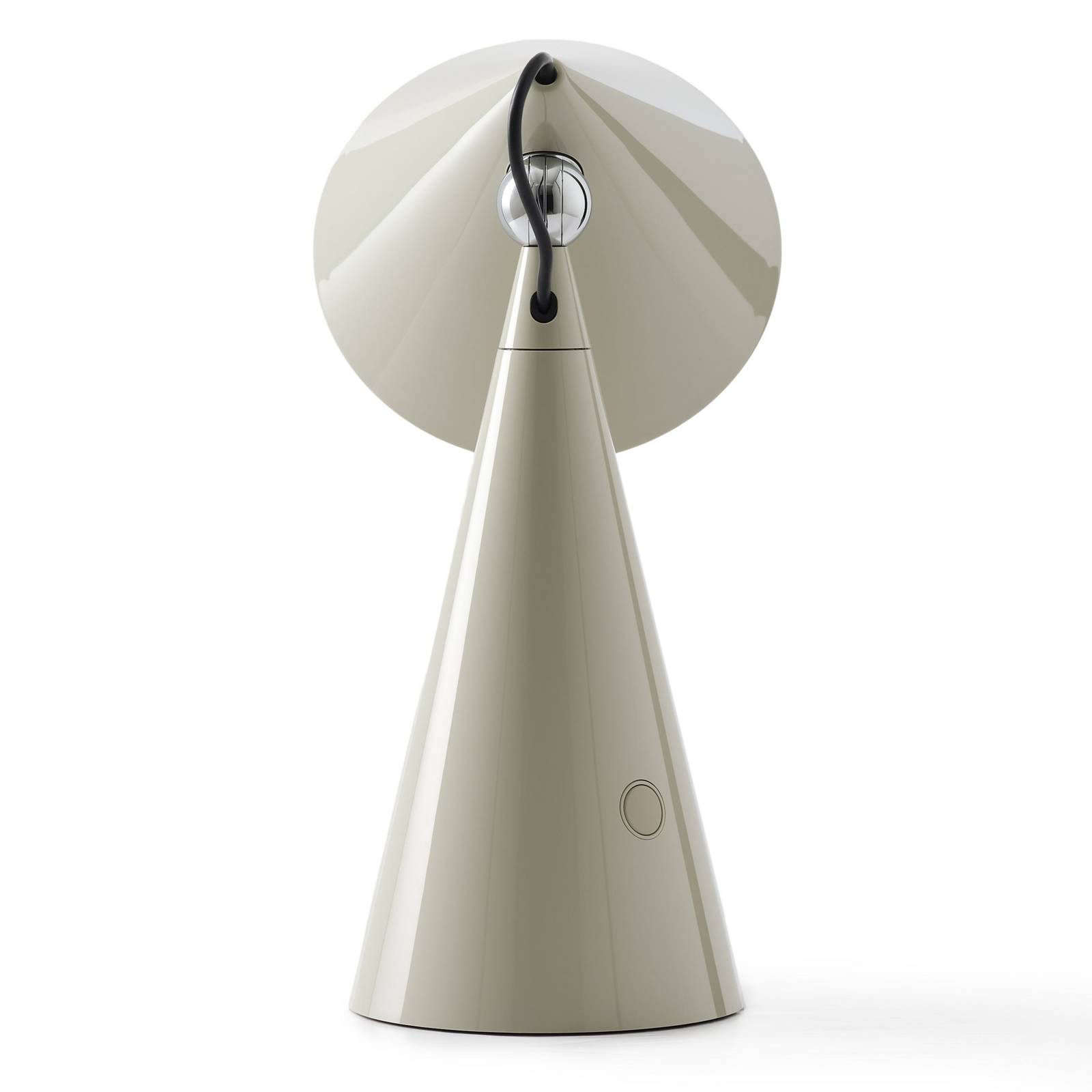 Tom Dixon lampa stołowa LED Pose, jasnoszara, wysokość 25 cm