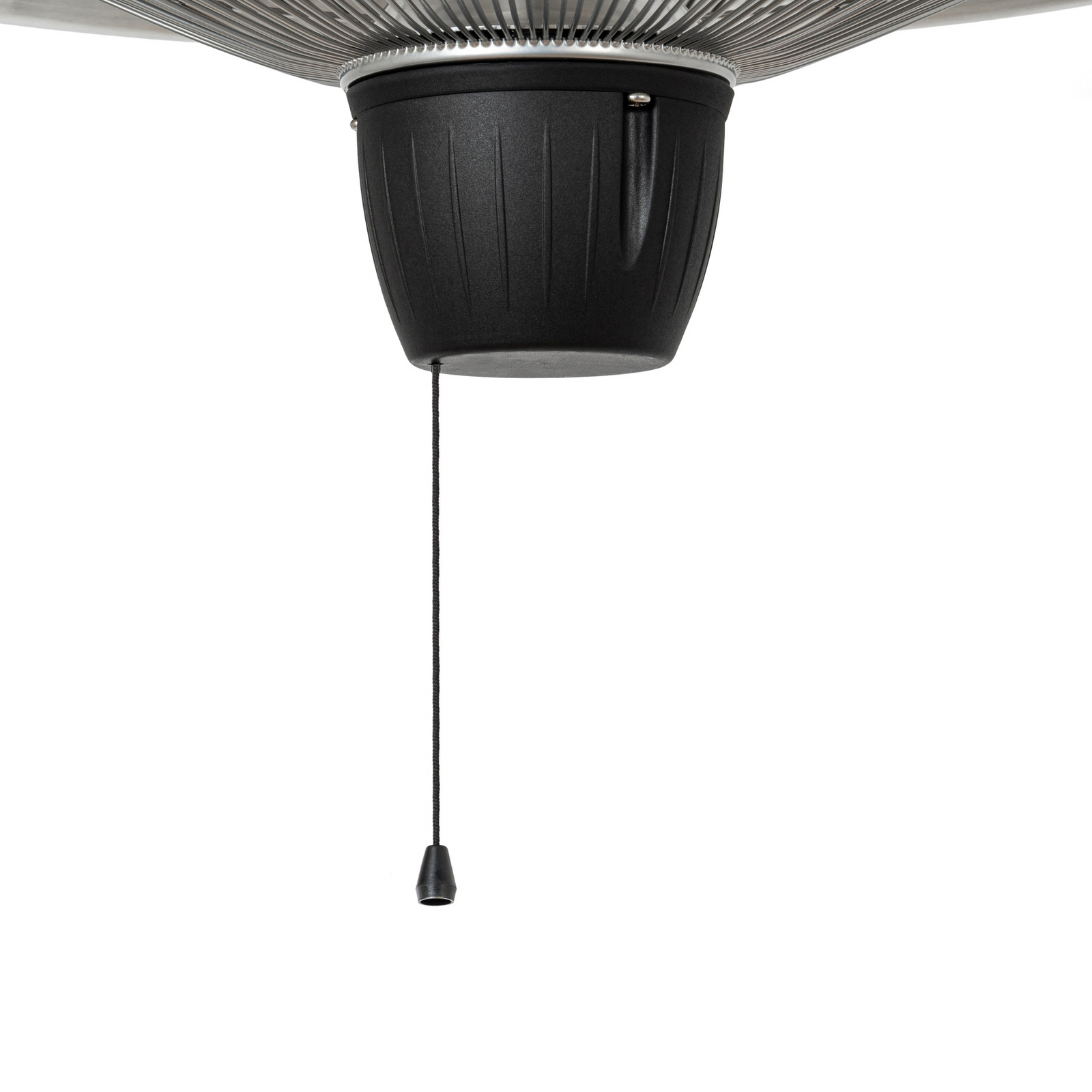 Lucande Theriona hangende terrasverwarmer, zilver, Ø 42 cm, IP24