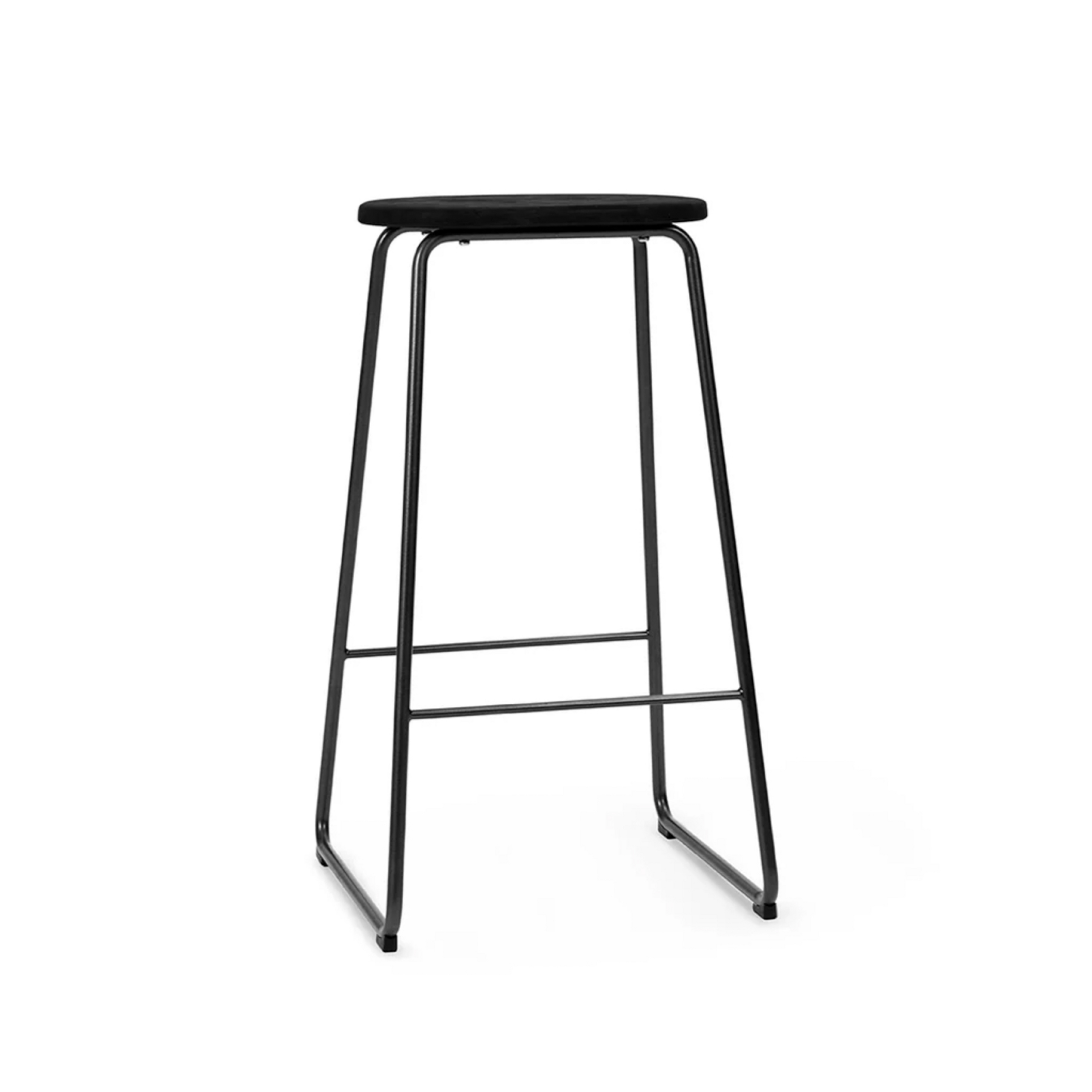 Earth Stuhl, schwarz, Stahl, Höhe 74 cm - Mater