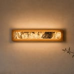 LED-seinävalaisin Chile L, tammi/kirjava liuskekivi, leveys 20 cm