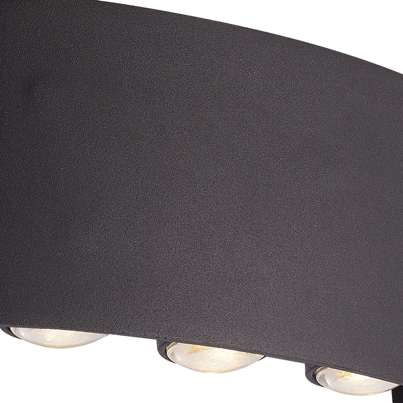 Applique da esterno LED Shadows, larghezza 18 cm, nera, metallo