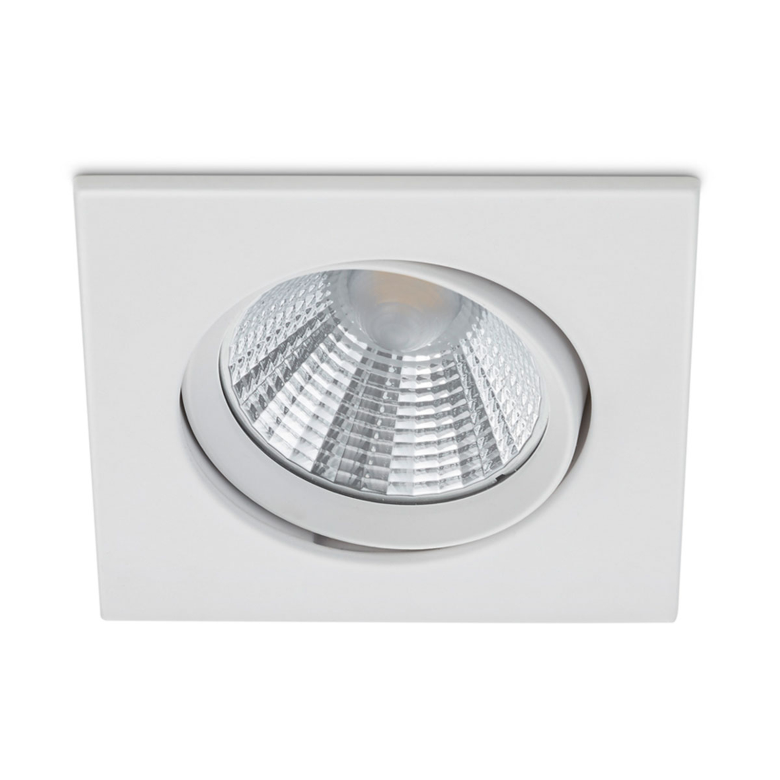 Dimmable LED recessed spotlight Pamir, angular