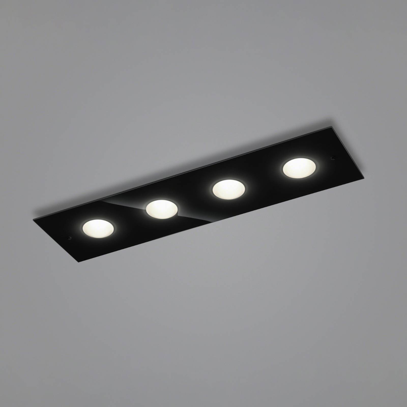 Helestra Nomi LED-loftlampe 75x21cm dim sort