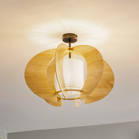 Taklampe Modern C M med trelameller Ø 50 cm