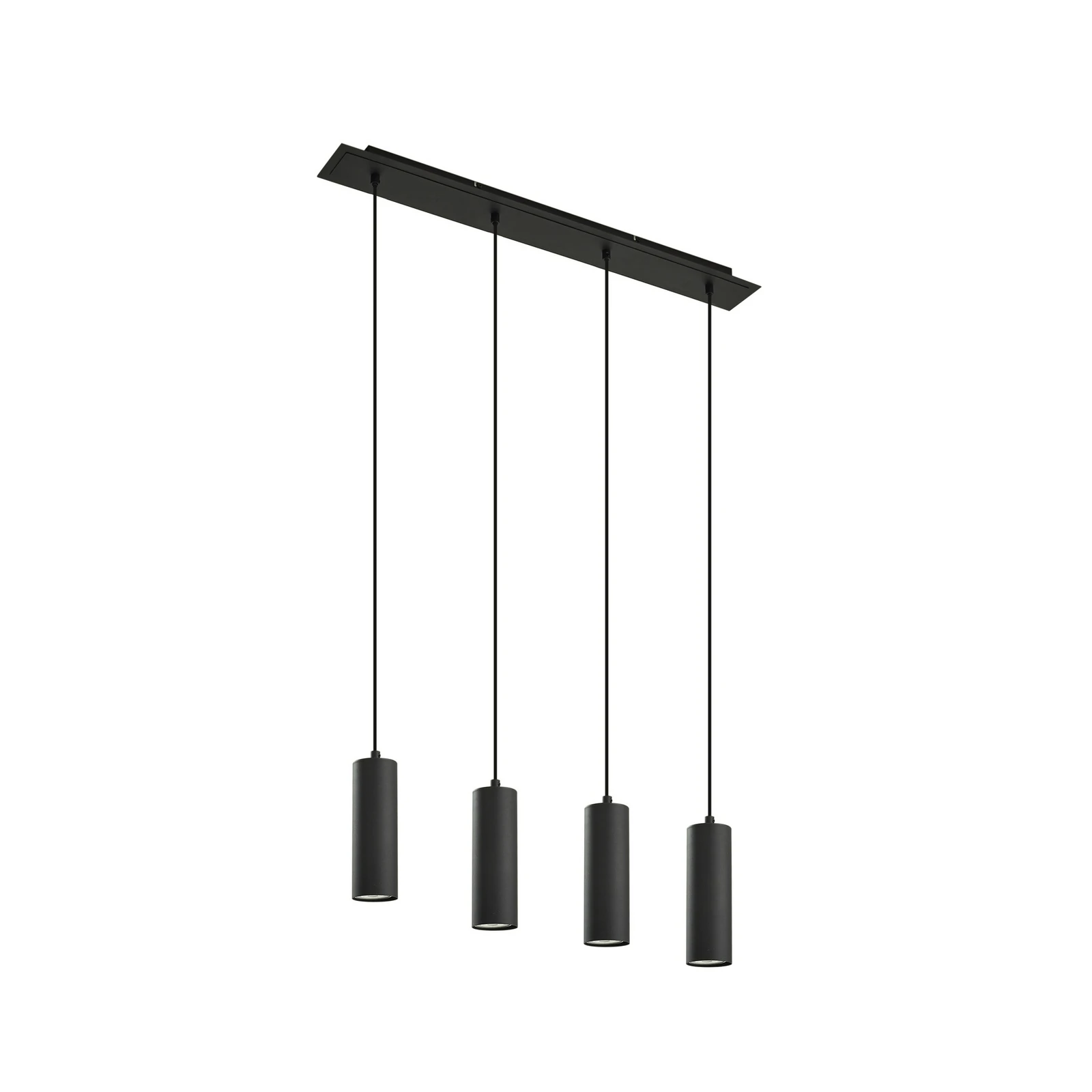 Lindby Hängeleuchte Joffrey, 76 cm, schwarz, 4-flg., GU10