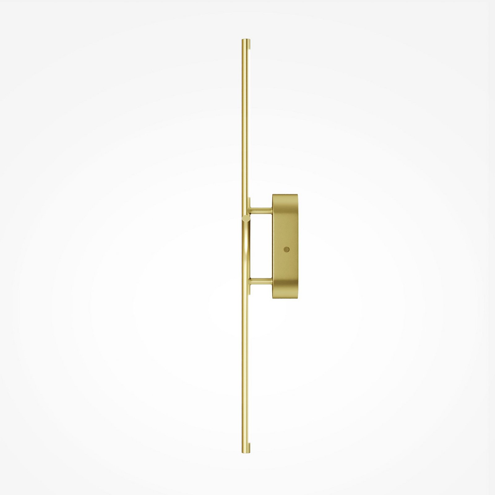 Aplique de pared LED RENAISSANCE, latón/latón, altura 63 cm, 2 luces.