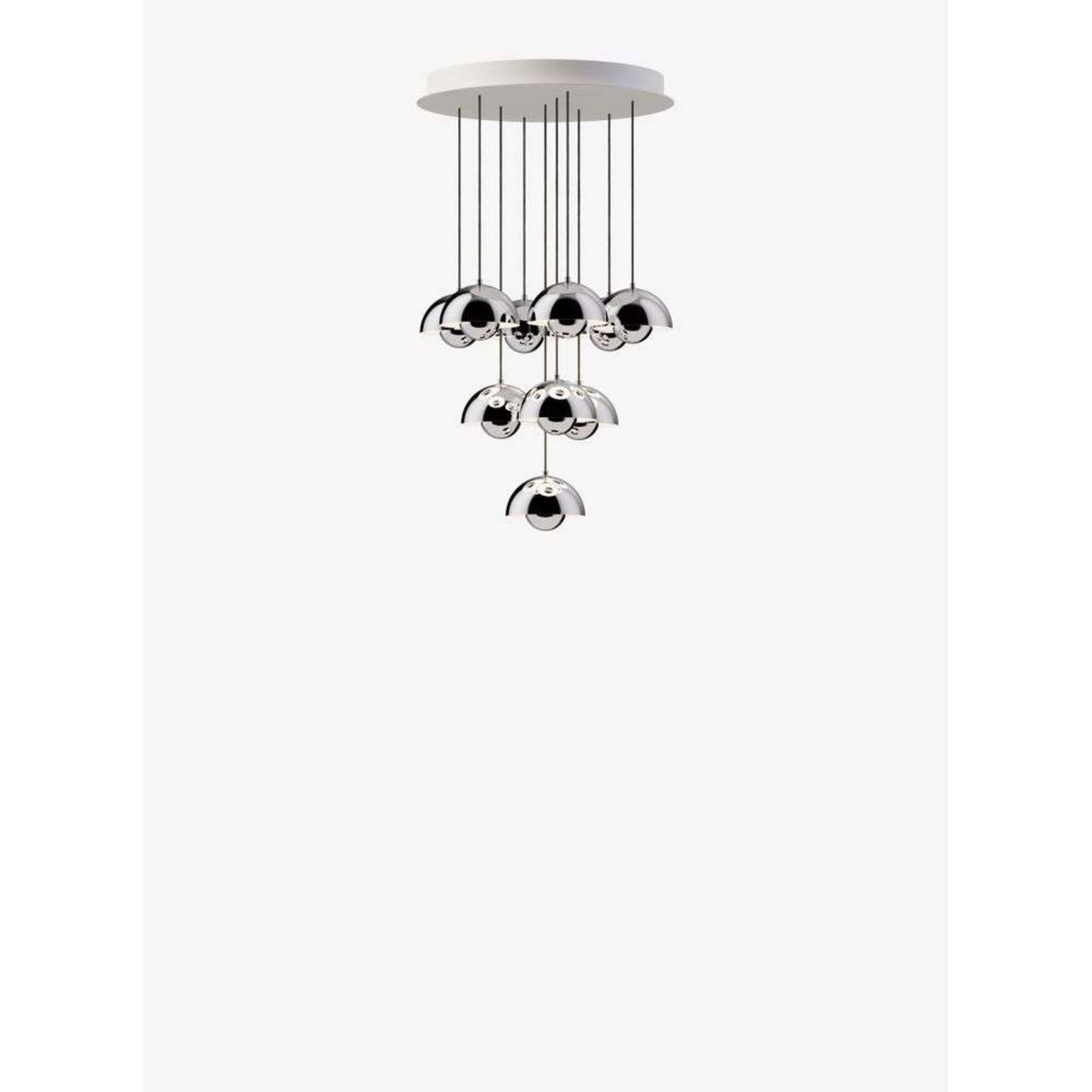 Flowerpot VP10 Lampadario Ø53 Chrome-Plated - &Tradition