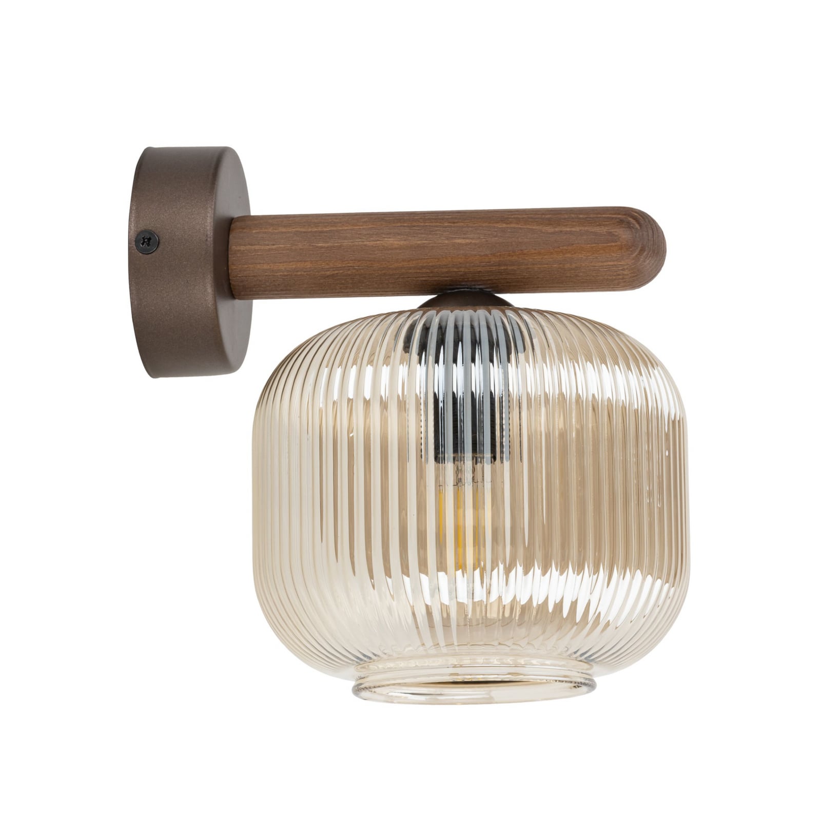 Salvia wall light, brown/cognac, glass, height 20 cm, E14 Salvia wall light, brown/cognac, glass, height 20 cm, E14