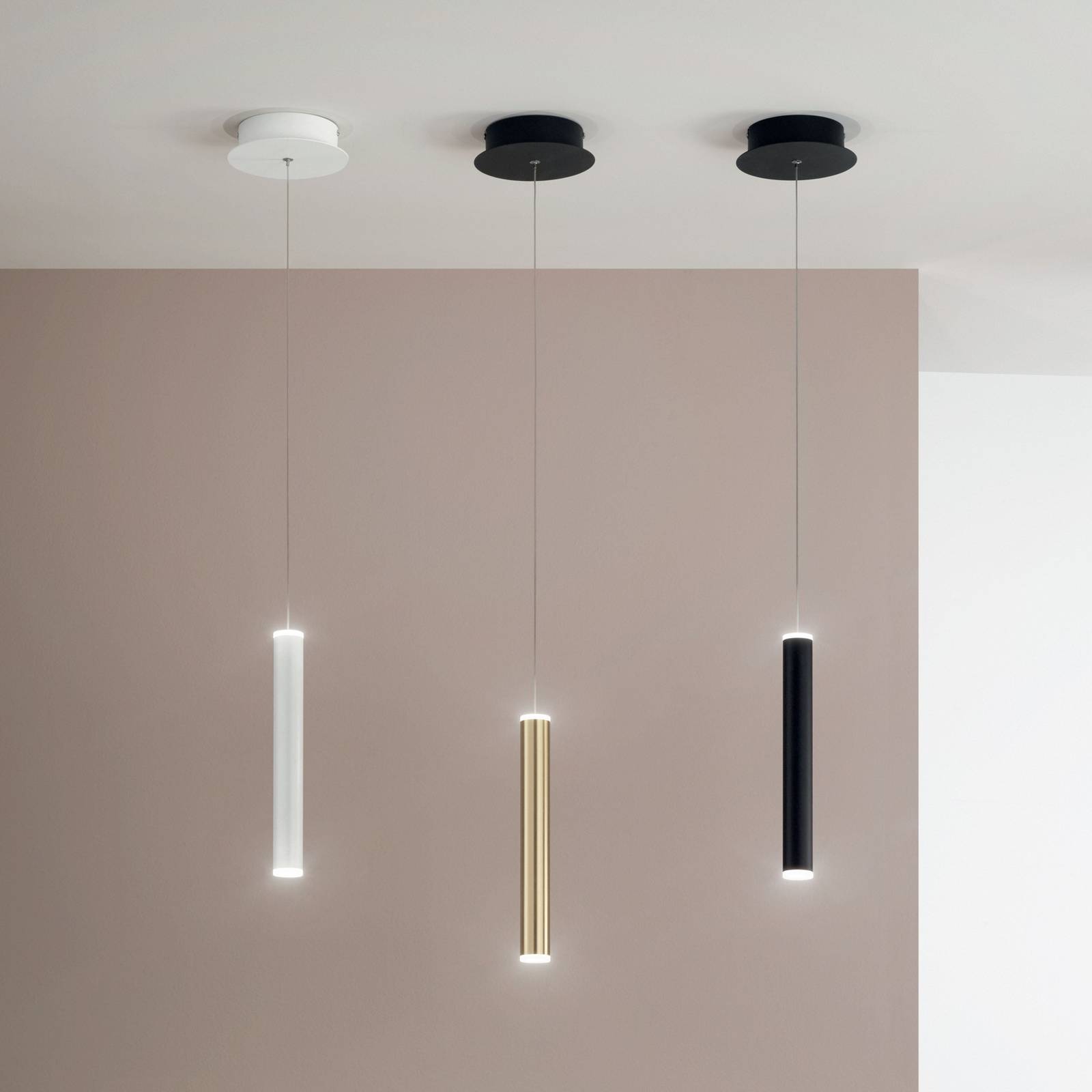 Lampa wisząca LED Prado, 1-punktowa, czarna, ściemniana