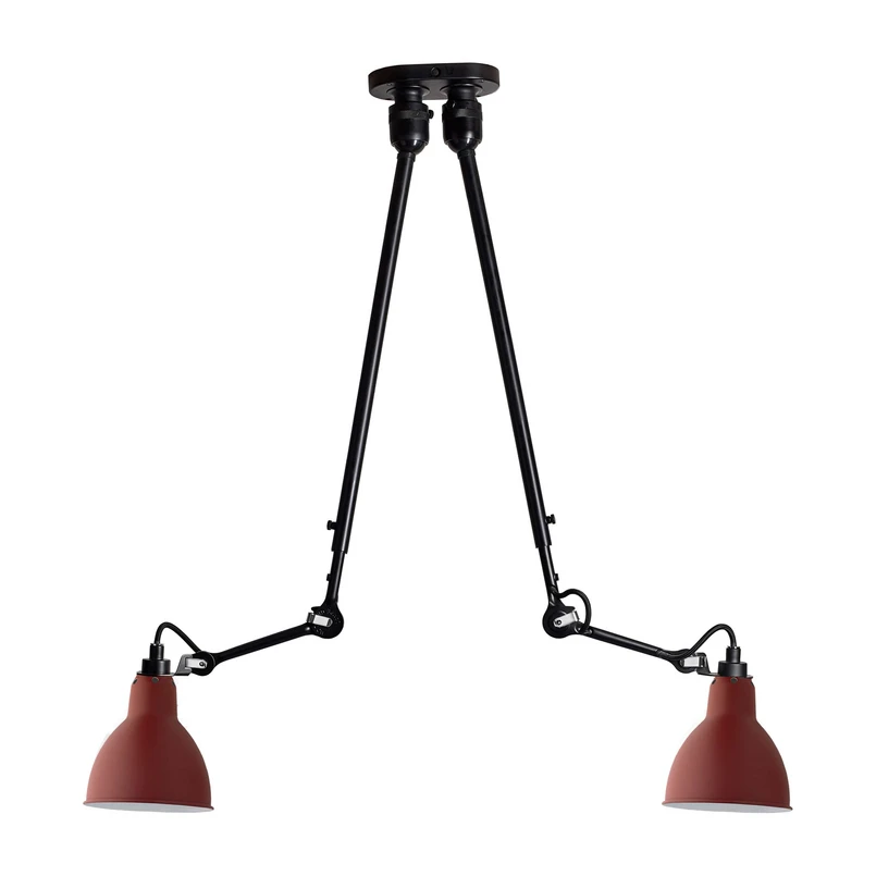 Lampe Gras - 302 Plafonnier Double Rouge