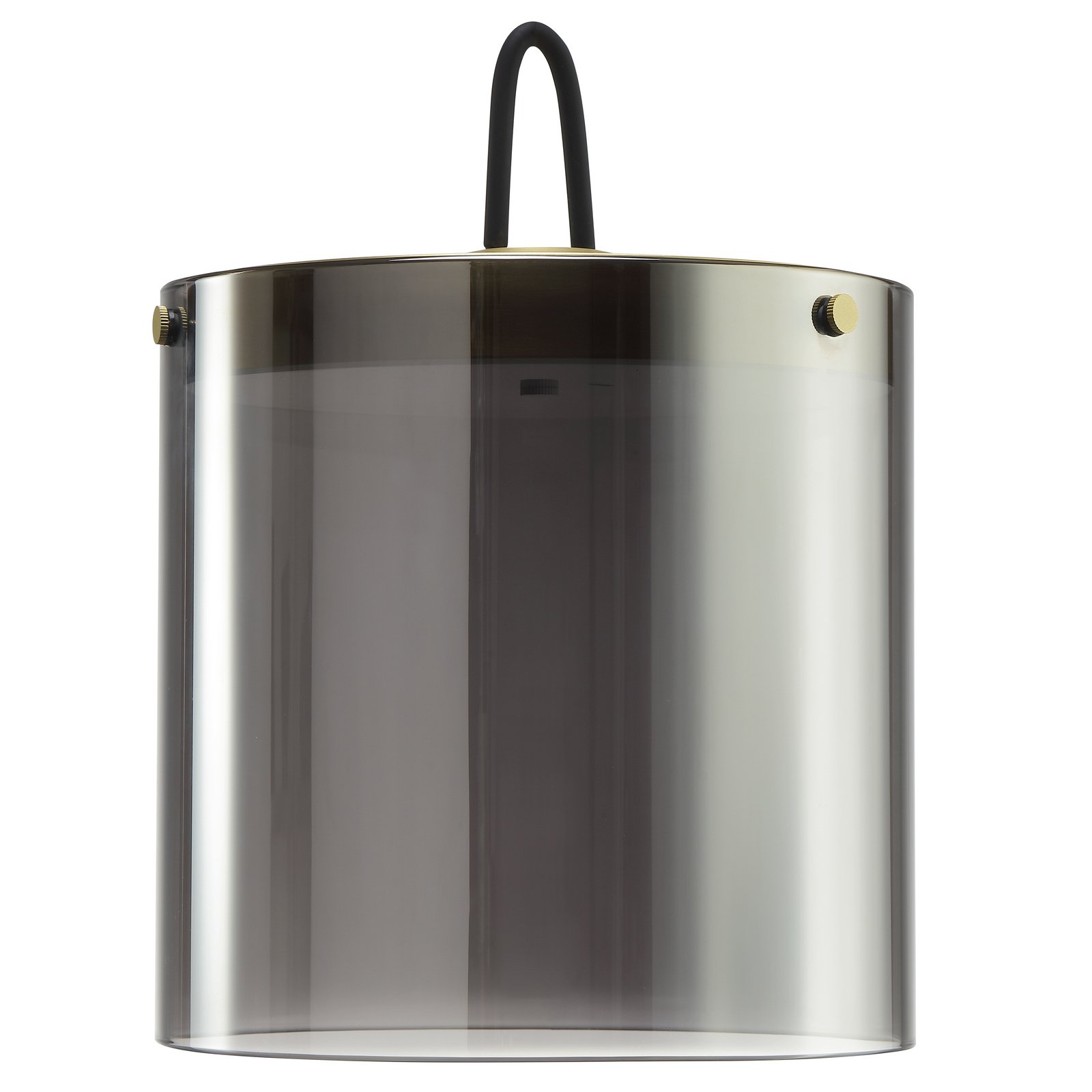 LED asztali világítás Lumeo, Ø 21 cm, sárgaréz színű/füstös szürke
