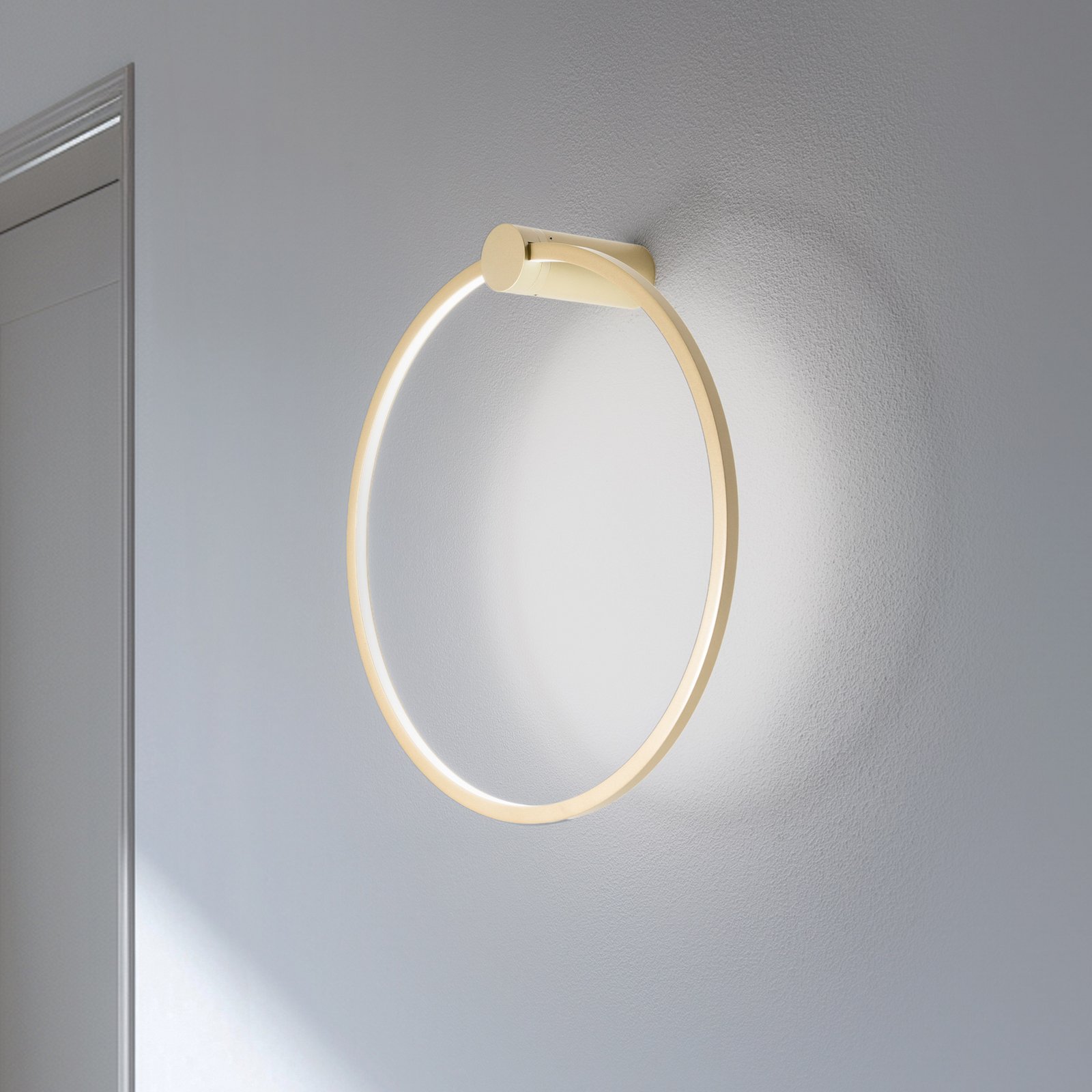 LED стенна лампа Saturno, златна, Ø 50 cm, метал, 4000 K