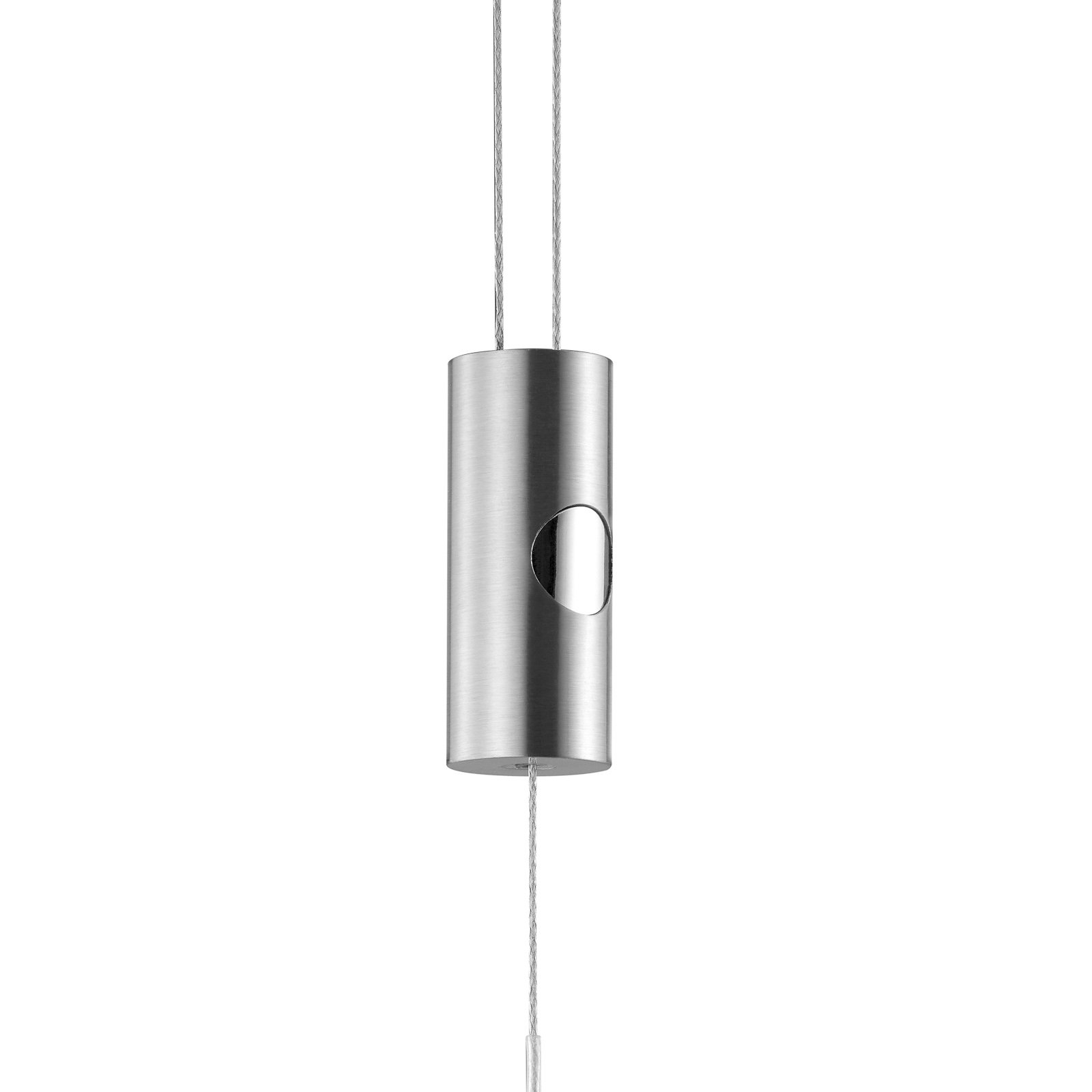 Sam LED linear pendant light, nickel